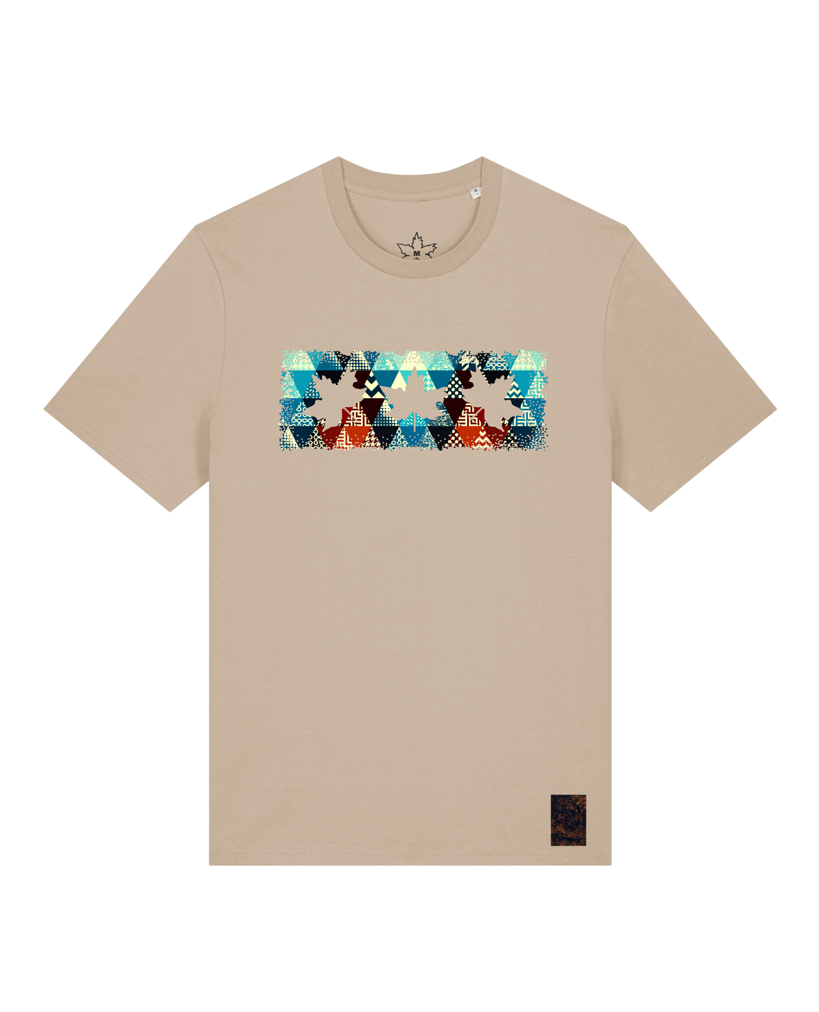 bio-unisex-medium fit-tshirt-t(h)ree leafes drift 7-sttu169-treibsand-front