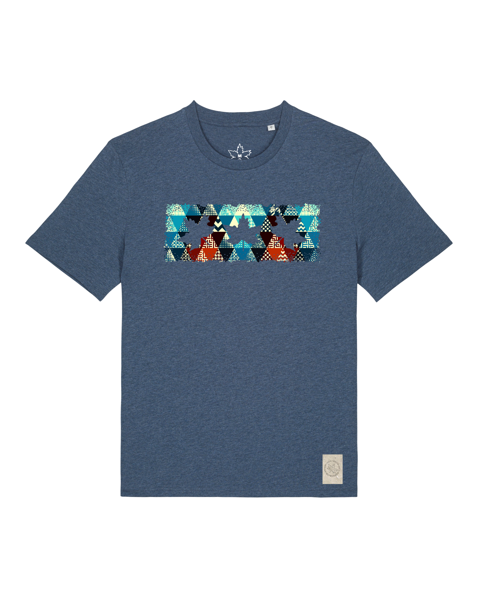 bio-unisex-medium fit-tshirt-t(h)ree leafes drift 7-sttu169-walblau-front