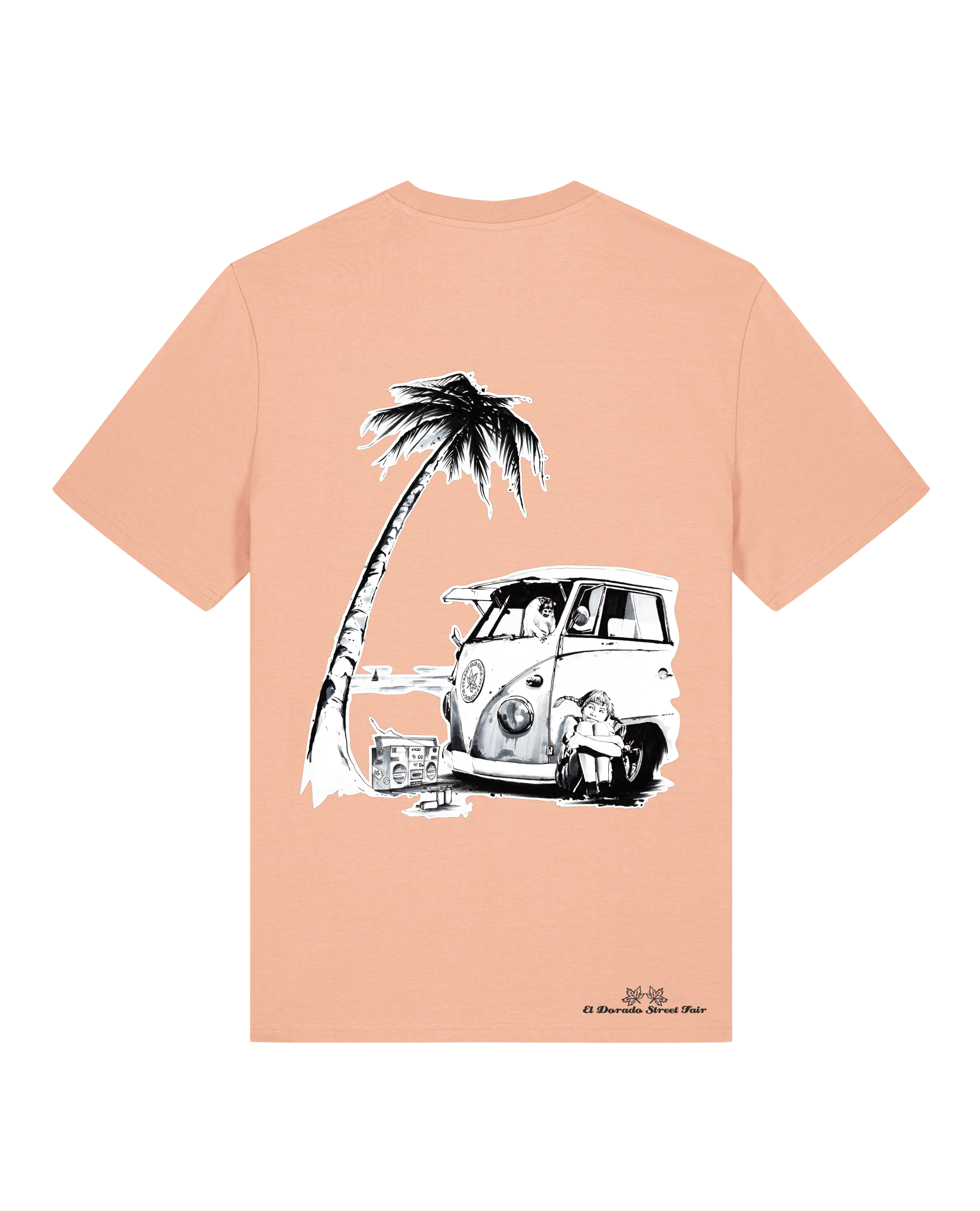 Bio Unisex Medium Fit T-Shirt Travel Free (Backprint)