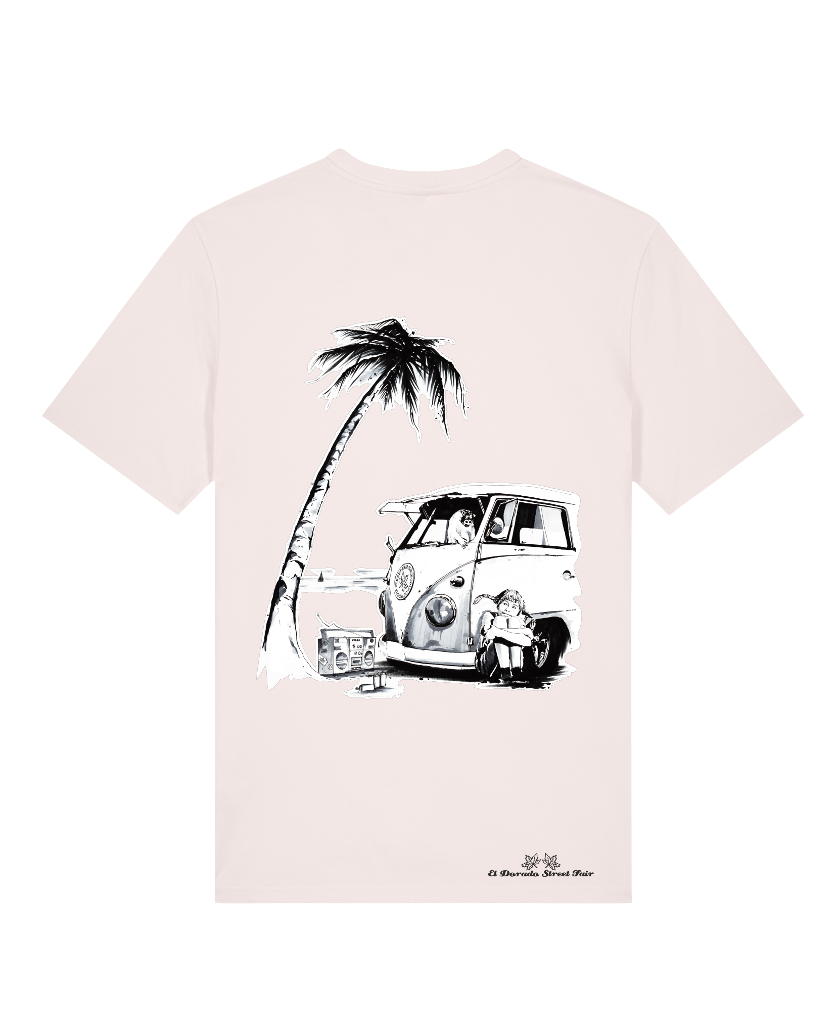 Bio Unisex Medium Fit T-Shirt Travel Free (Backprint)