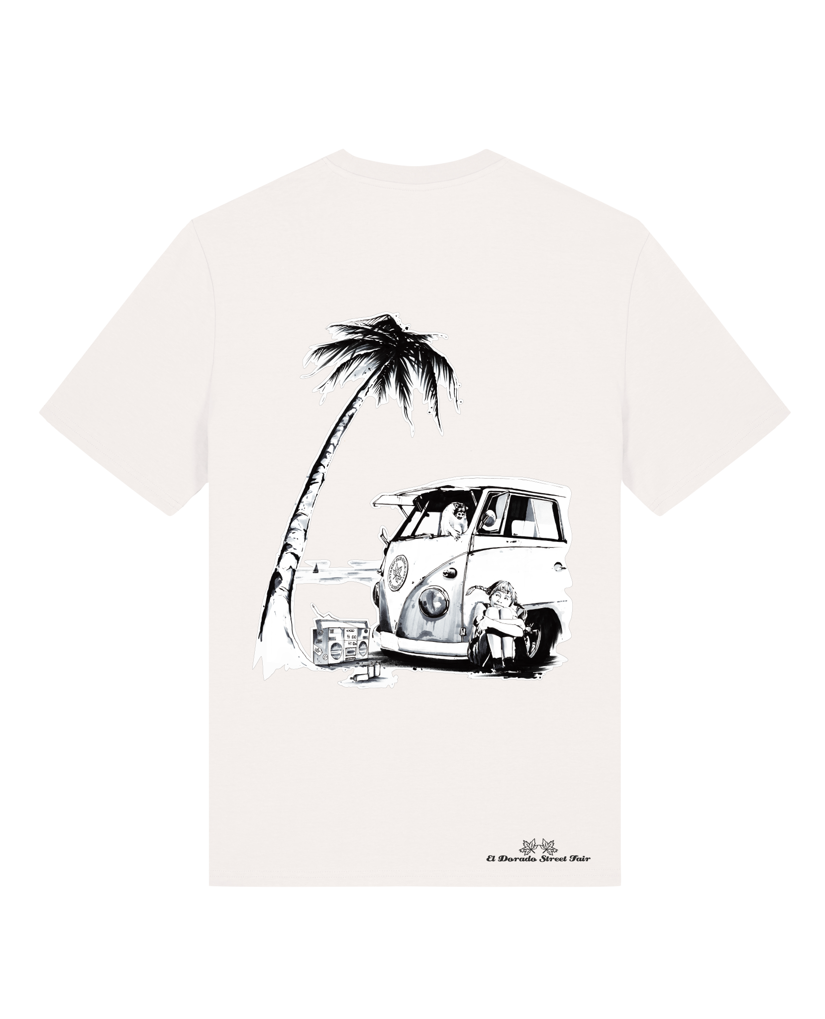 Bio Unisex Medium Fit T-Shirt Travel Free (Backprint)