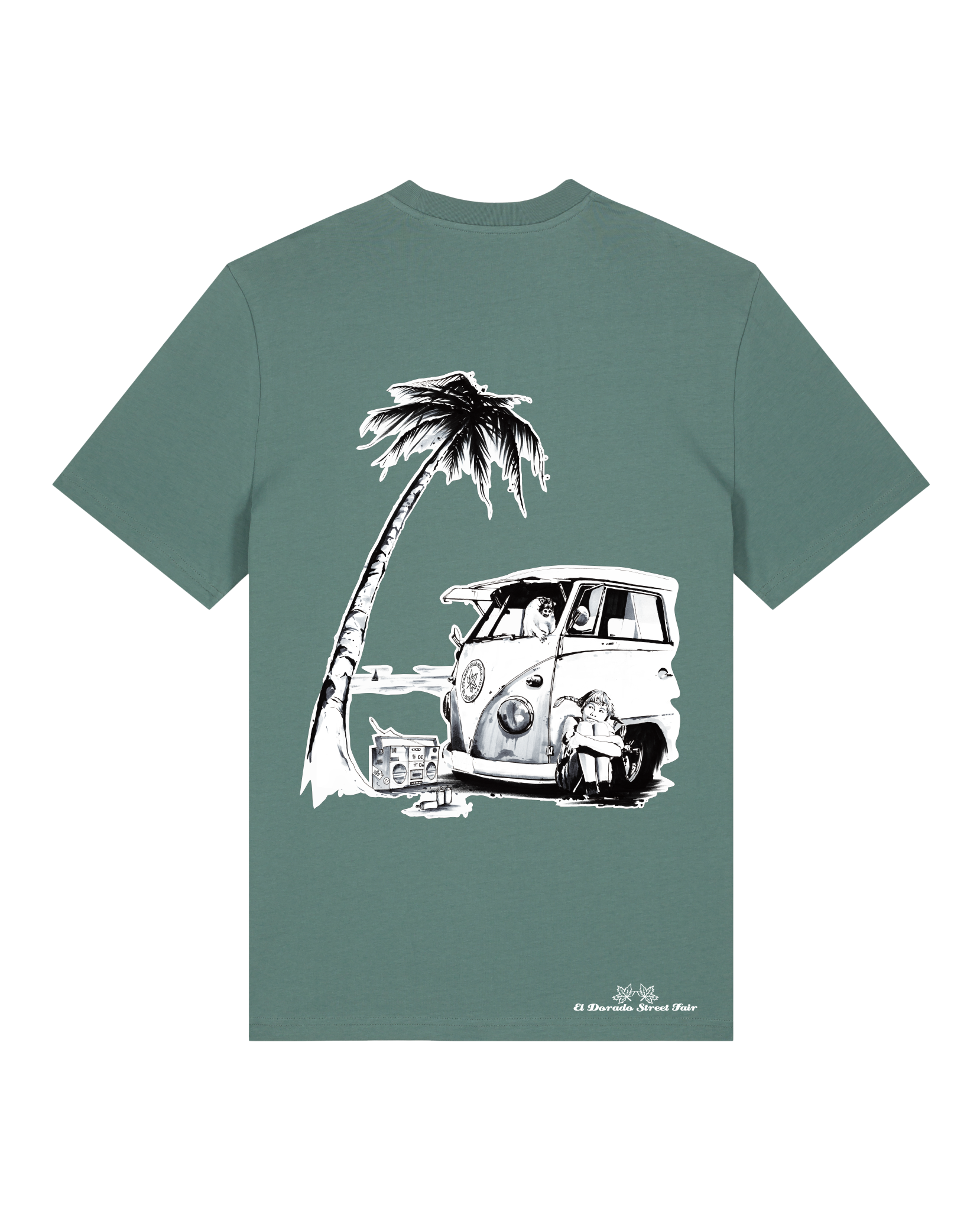 Bio Unisex Medium Fit T-Shirt Travel Free (Backprint)