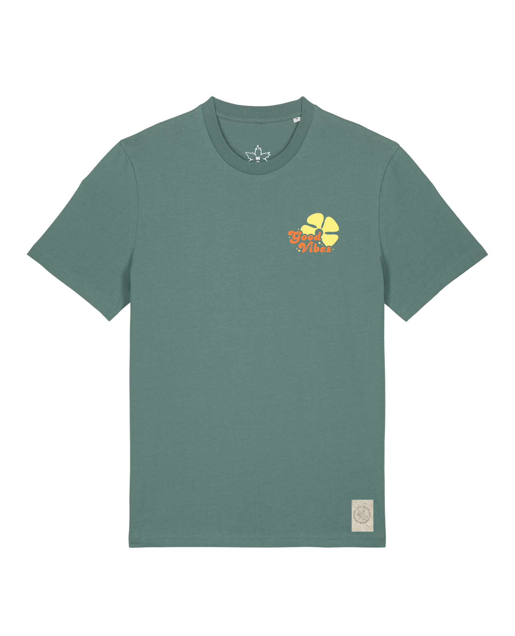 bio-unisex-medium fit-tshirt-travel free (backprint)-sttu169-blautanne-front