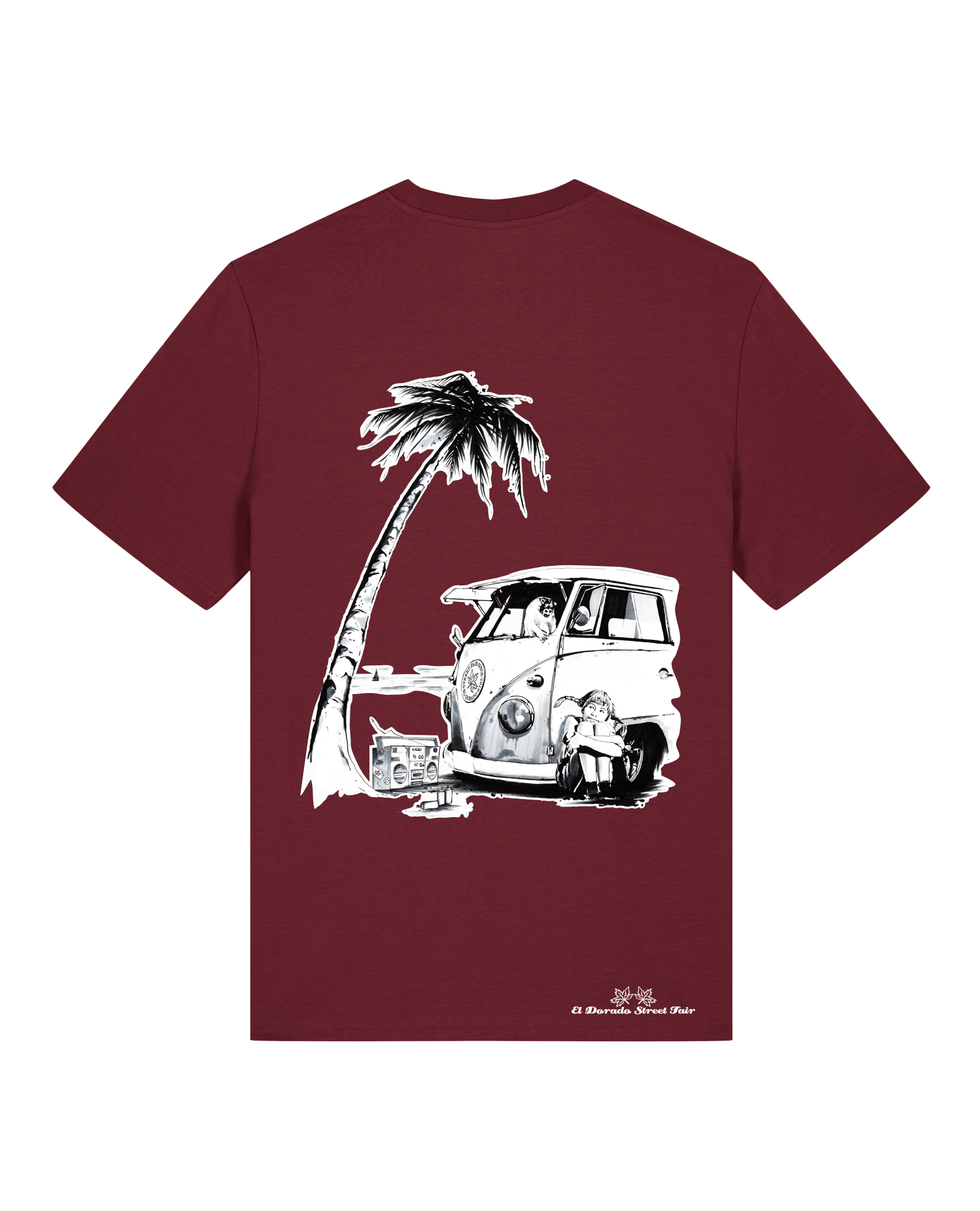 Bio Unisex Medium Fit T-Shirt Travel Free (Backprint)