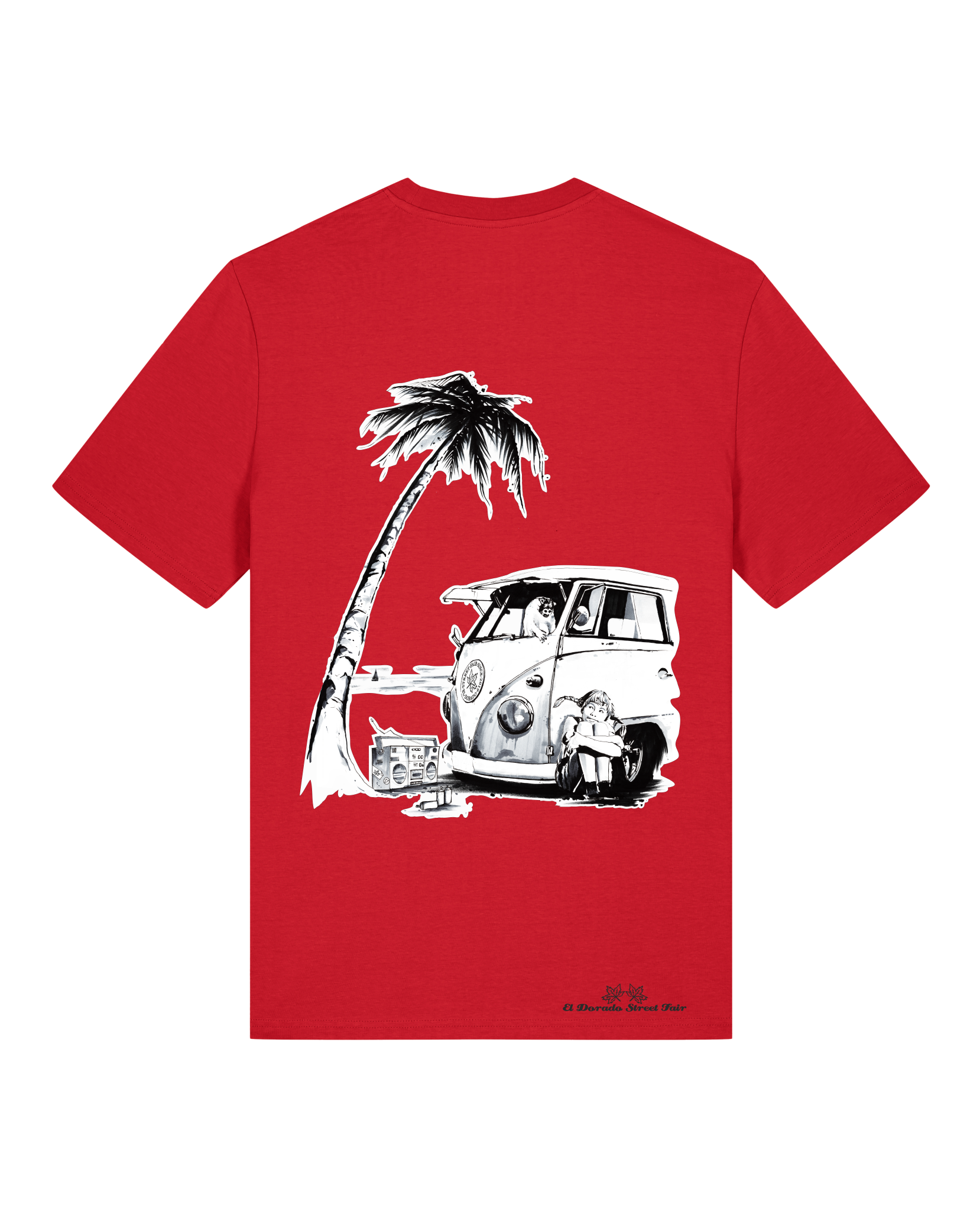 Bio Unisex Medium Fit T-Shirt Travel Free (Backprint)