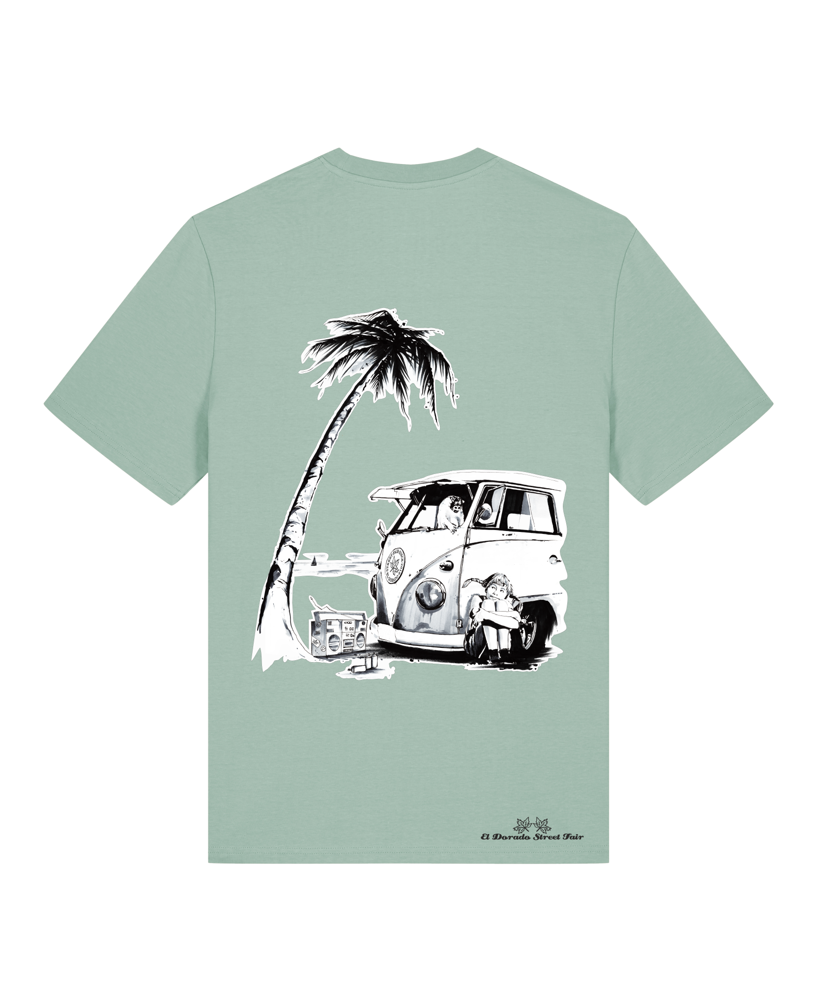 Bio Unisex Medium Fit T-Shirt Travel Free (Backprint)