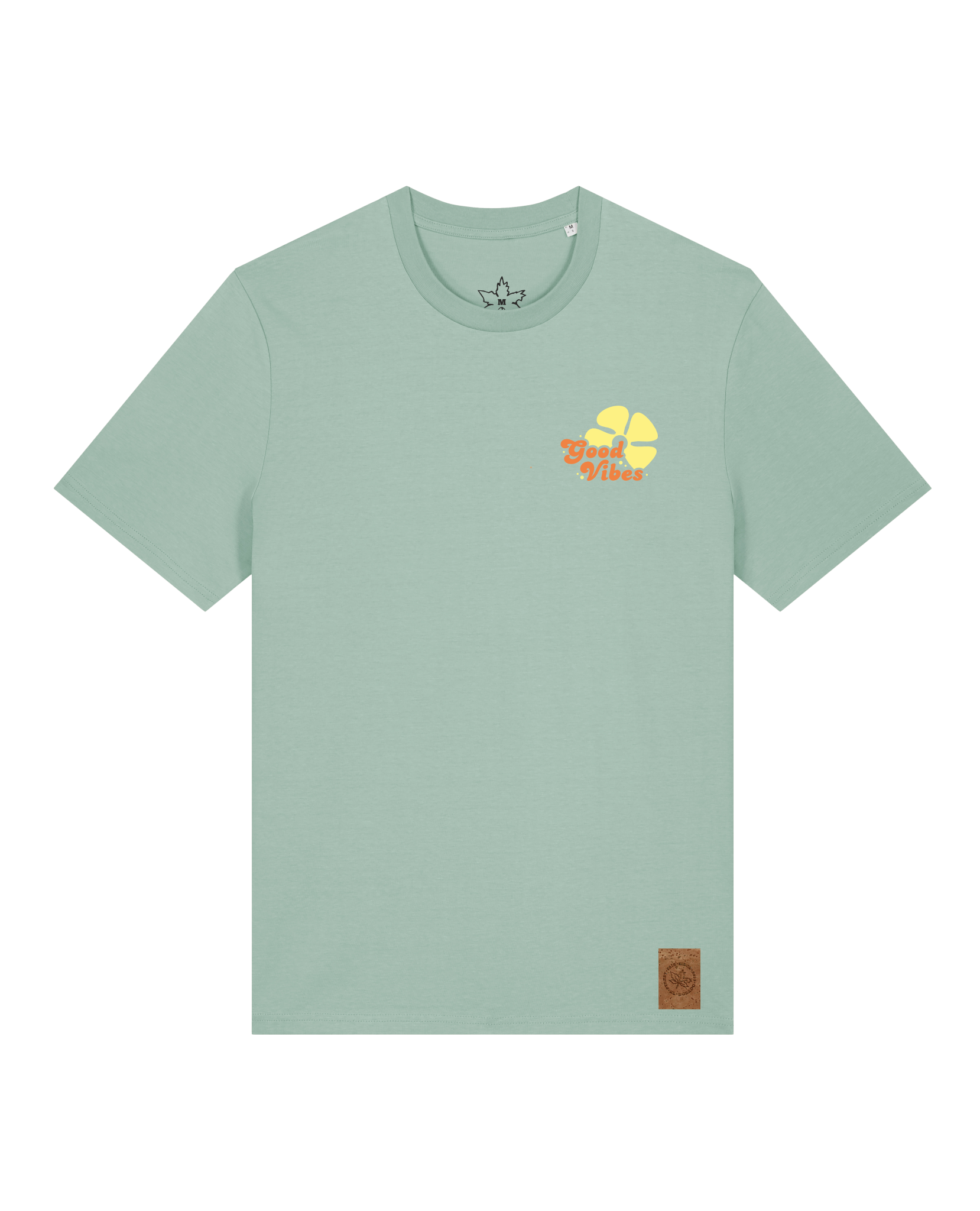 bio-unisex-medium fit-tshirt-travel free (backprint)-sttu169-eukalyptus-front