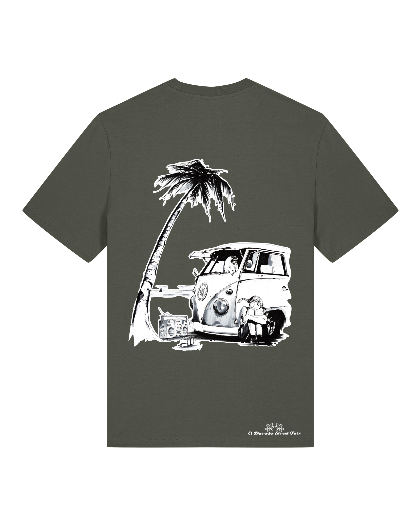 Bio Unisex Medium Fit T-Shirt Travel Free (Backprint)