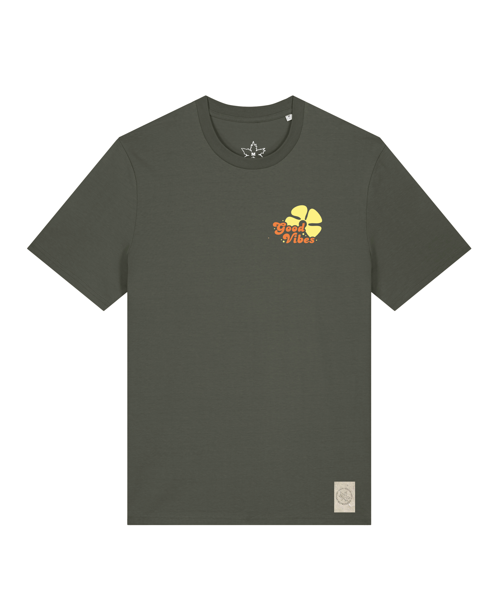 bio-unisex-medium fit-tshirt-travel free (backprint)-sttu169-grunkohl-front