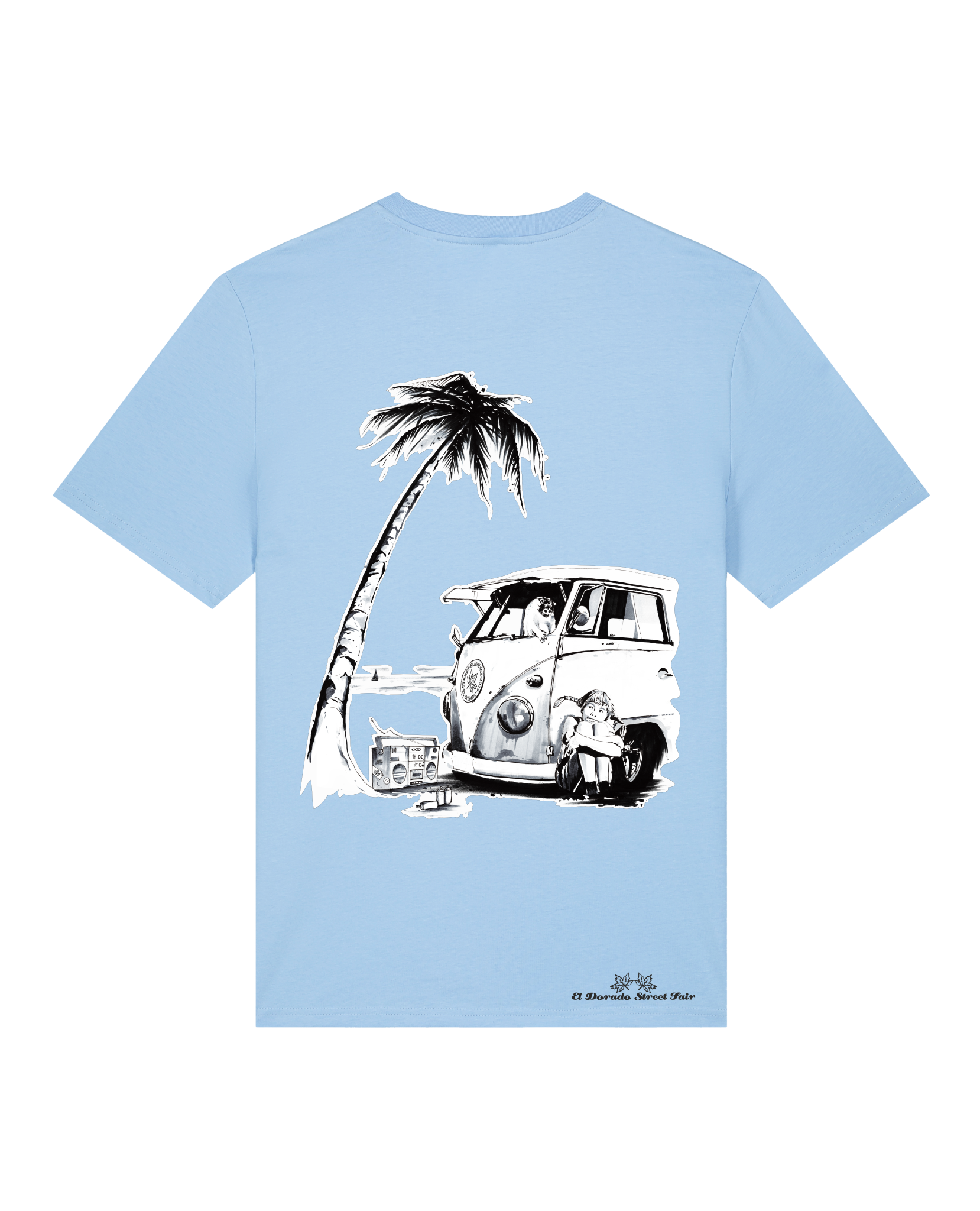 Bio Unisex Medium Fit T-Shirt Travel Free (Backprint)