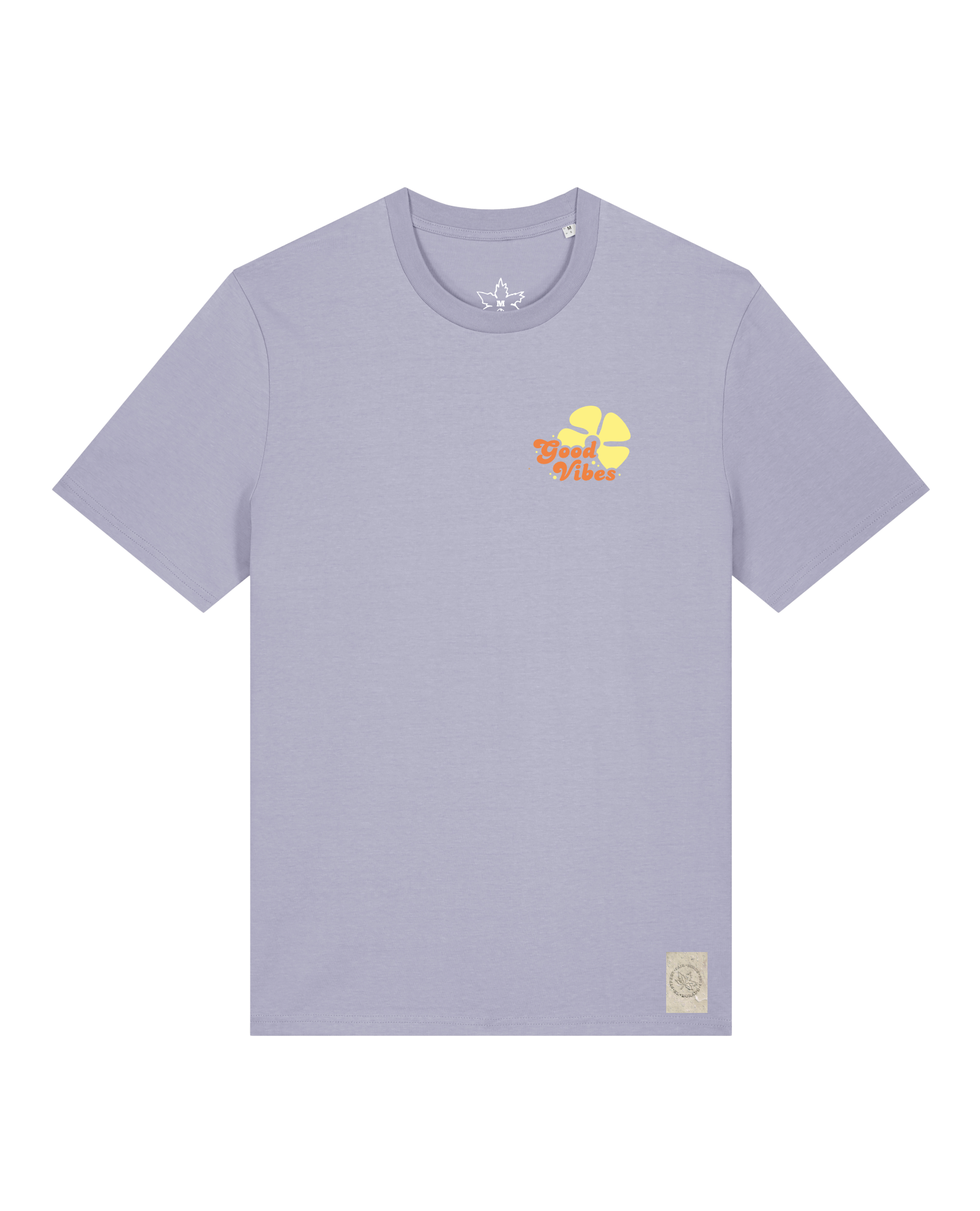 bio-unisex-medium fit-tshirt-travel free (backprint)-sttu169-lavender-front