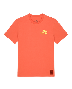 bio-unisex-medium fit-tshirt-travel free (backprint)-sttu169-mandarine-front