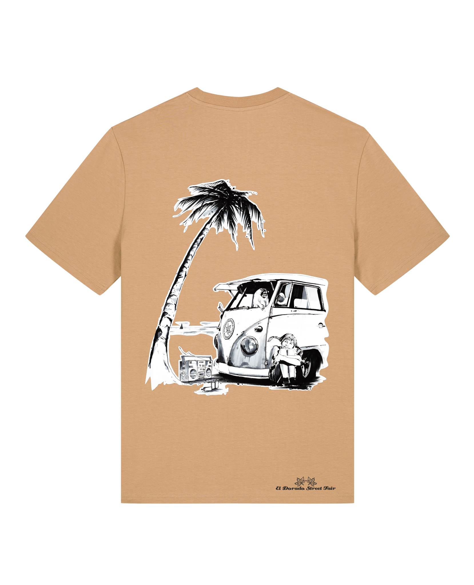 Bio Unisex Medium Fit T-Shirt Travel Free (Backprint)