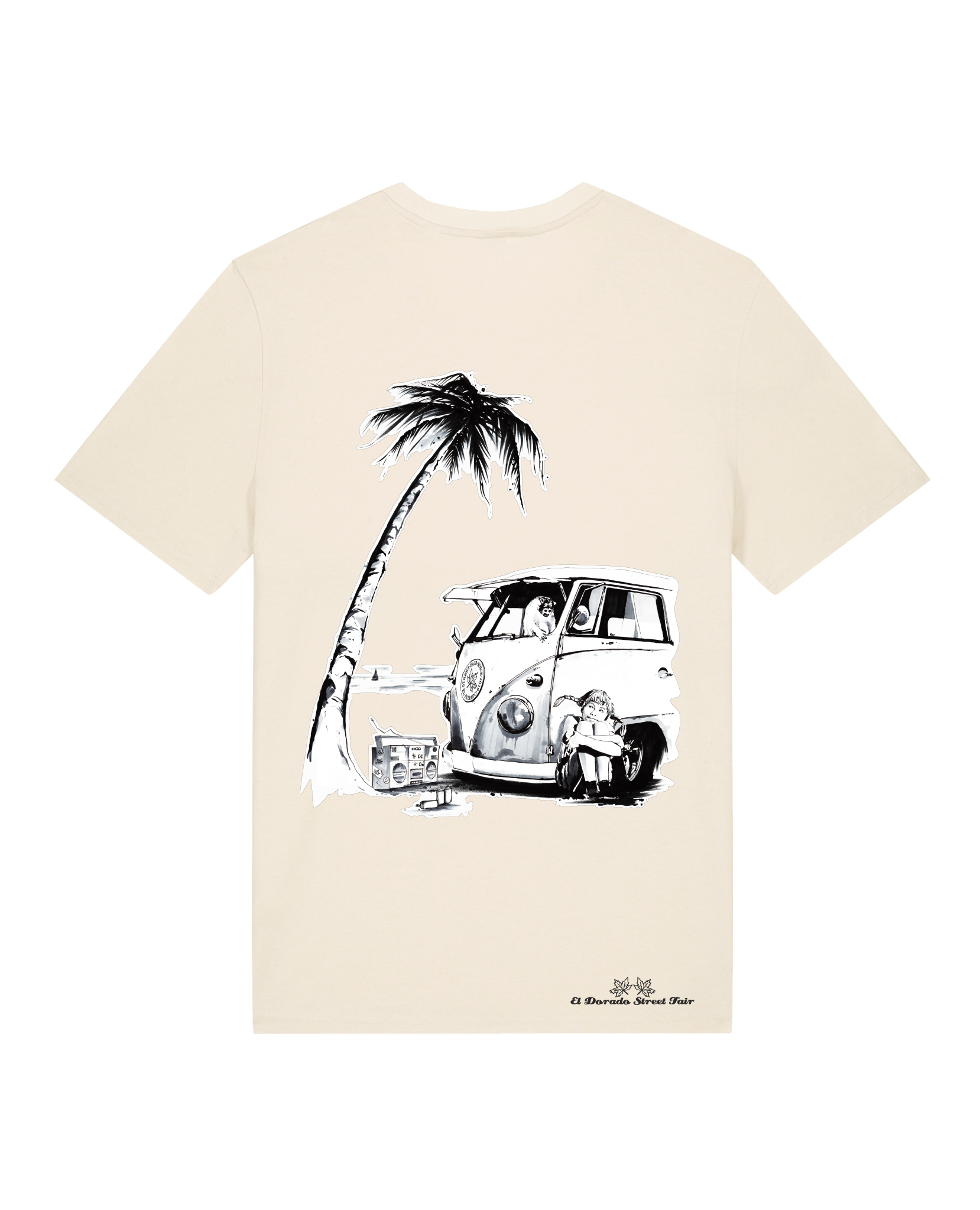 Bio Unisex Medium Fit T-Shirt Travel Free (Backprint)