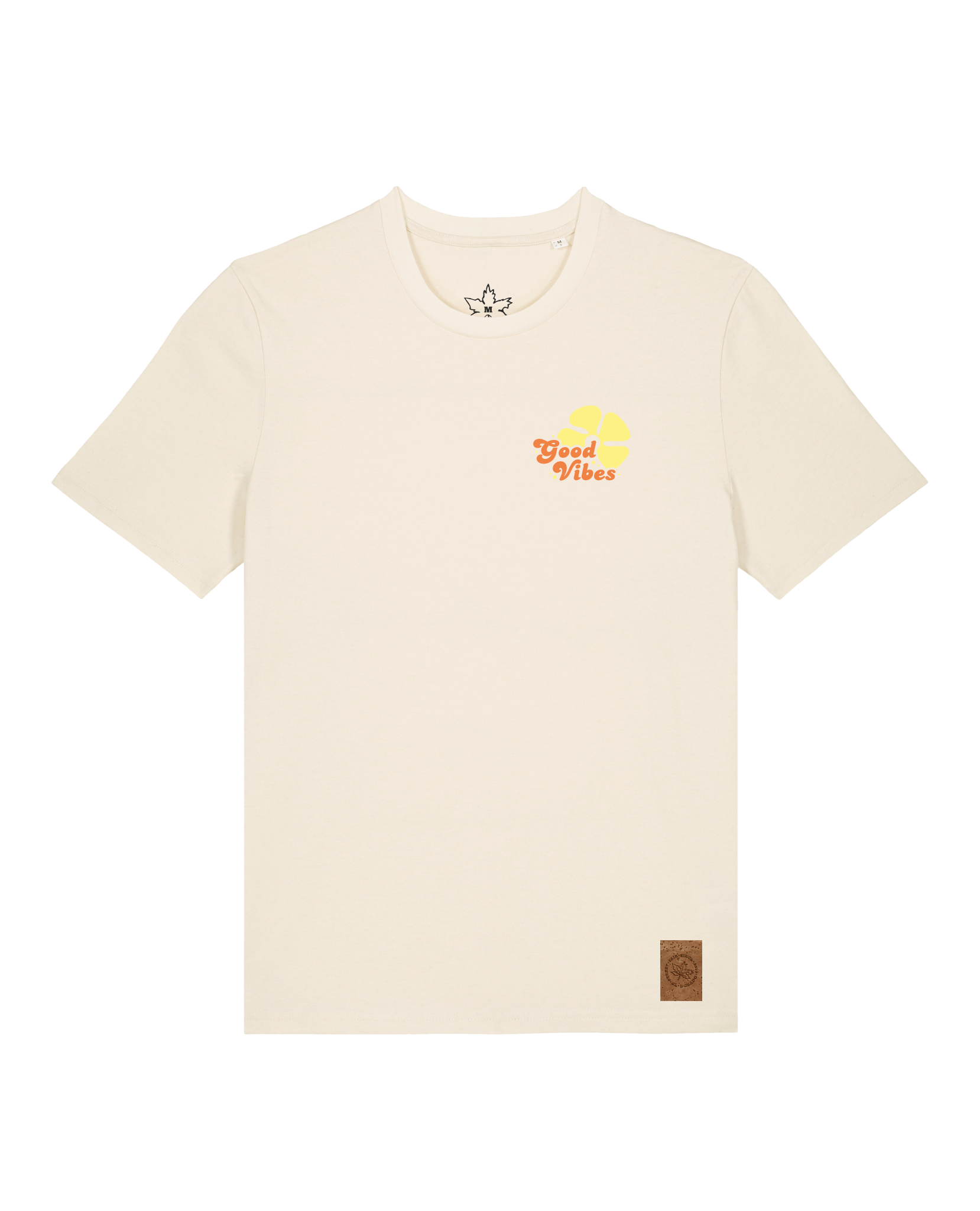 bio-unisex-medium fit-tshirt-travel free (backprint)-sttu169-natur-front