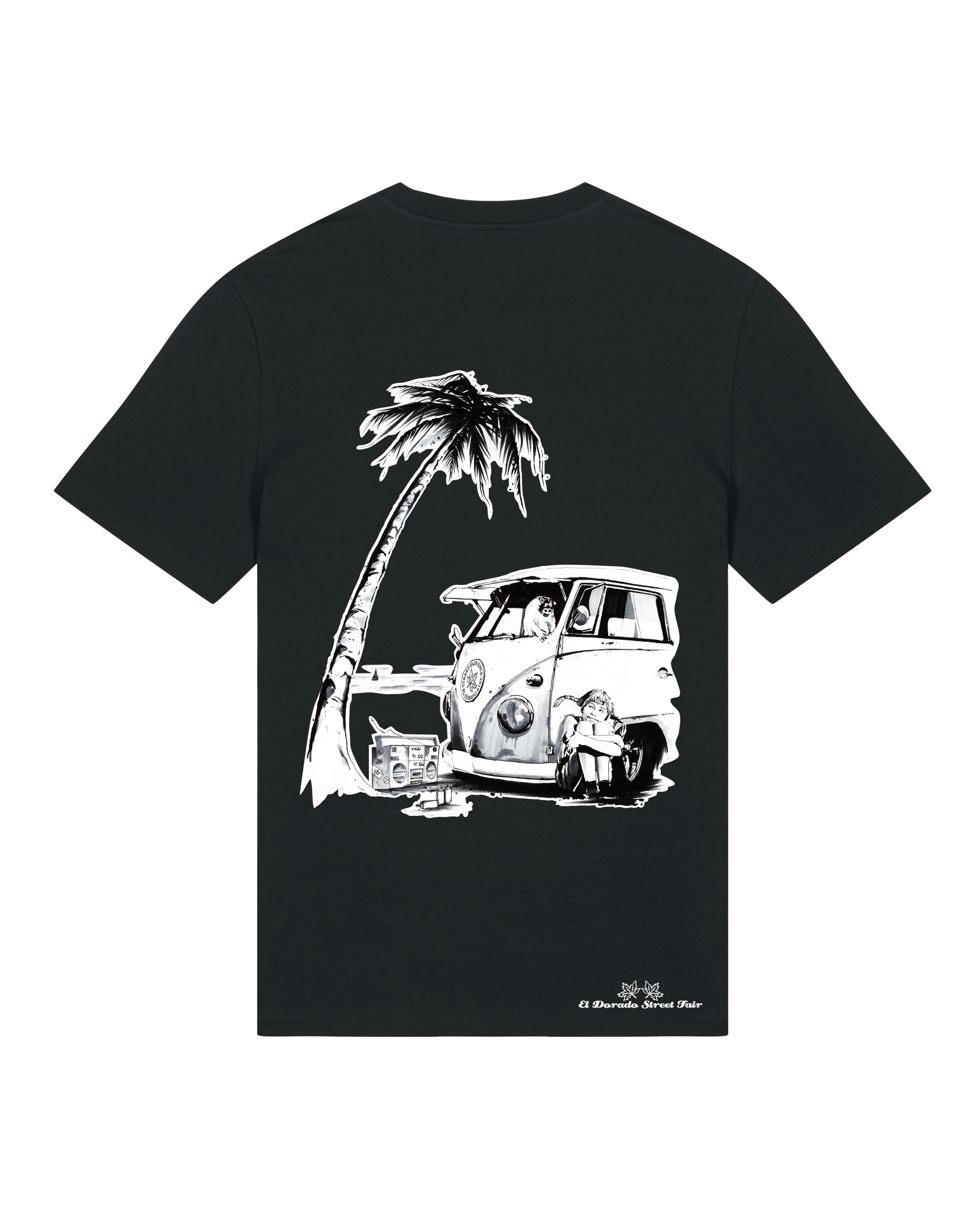 Bio Unisex Medium Fit T-Shirt Travel Free (Backprint)