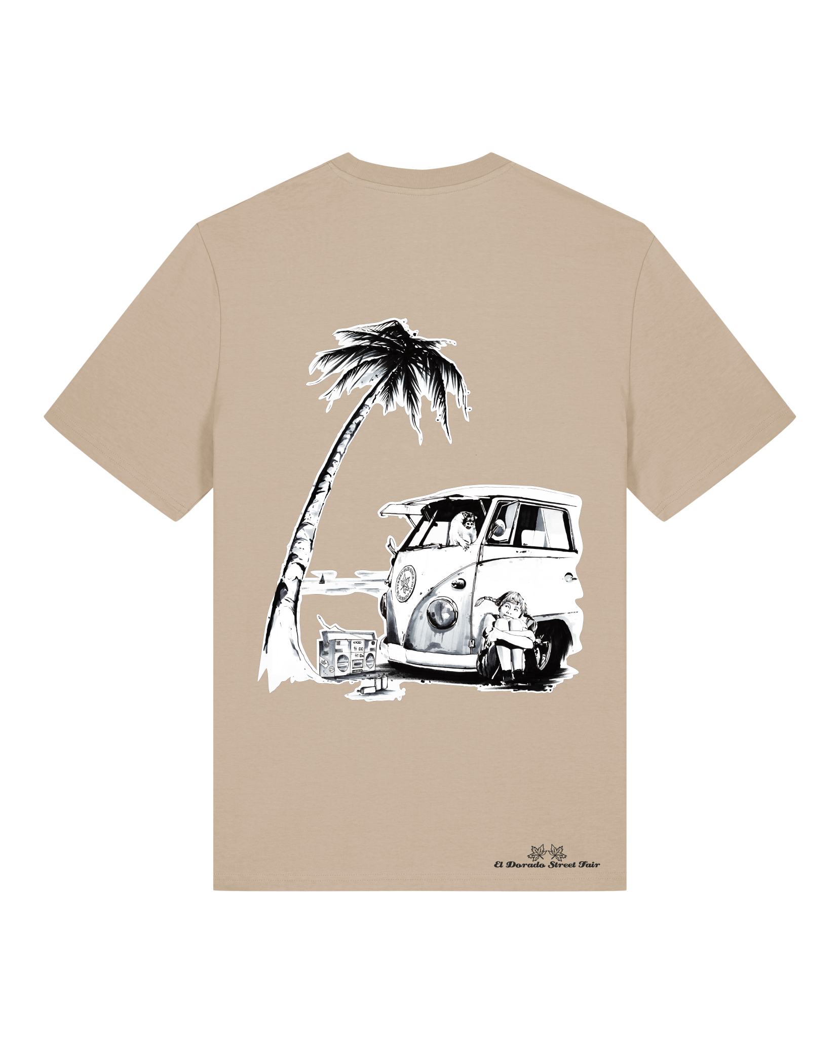 Bio Unisex Medium Fit T-Shirt Travel Free (Backprint)