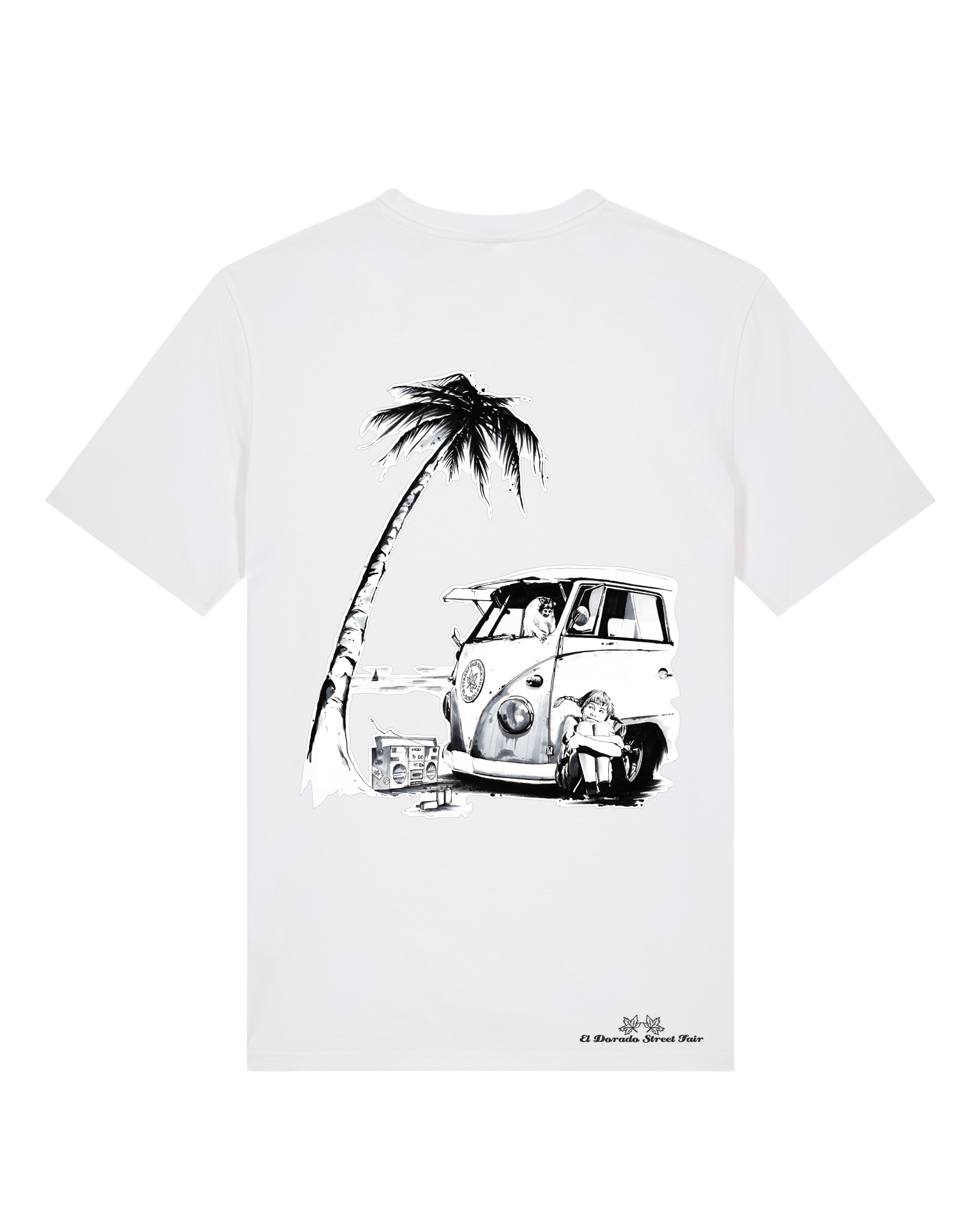 Bio Unisex Medium Fit T-Shirt Travel Free (Backprint)