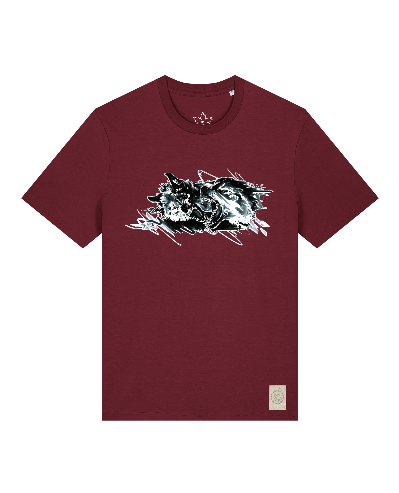 bio-unisex-medium fit-tshirt-turf master-sttu169-burgunder rot-front