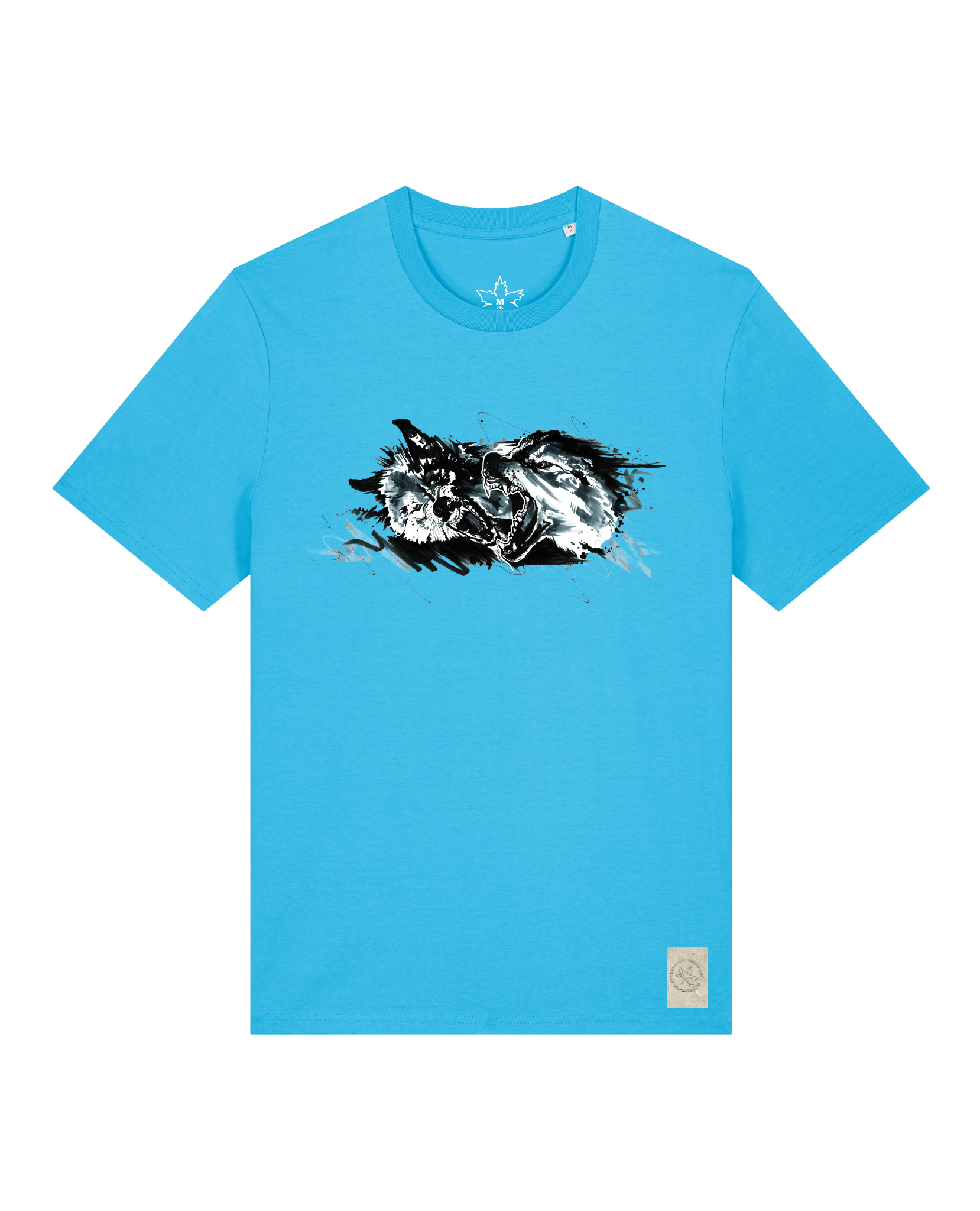 bio-unisex-medium fit-tshirt-turf master-sttu169-wasserblau-front