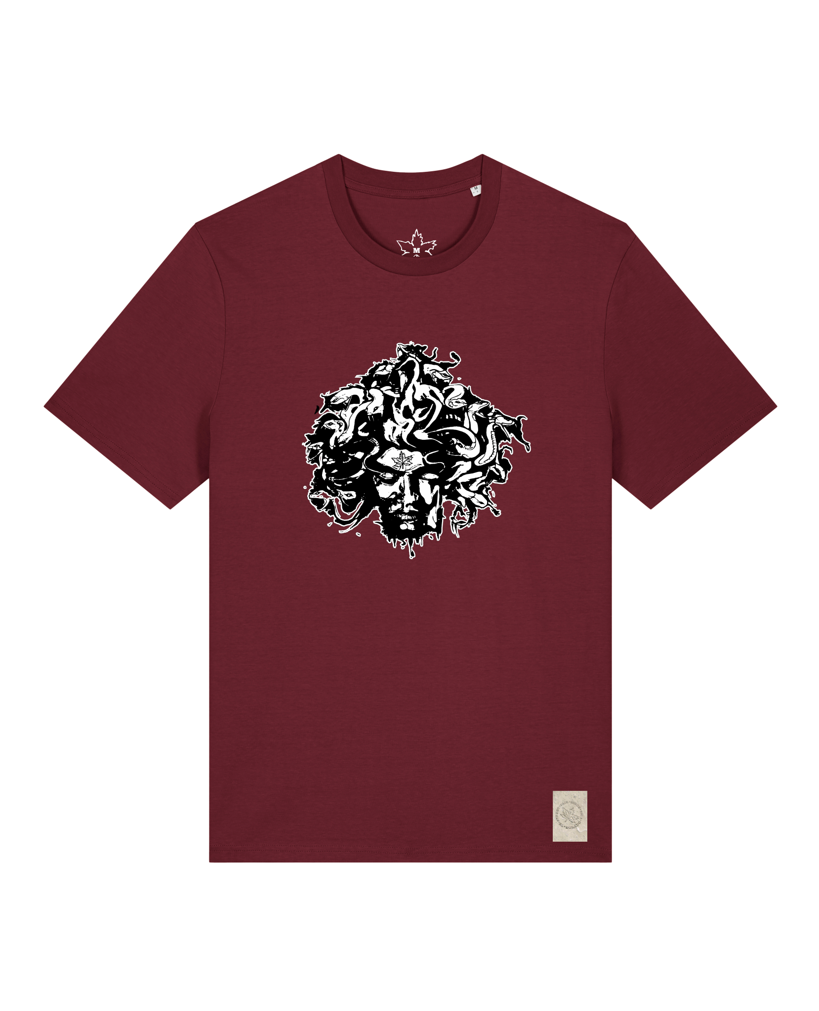 bio-unisex-medium fit-tshirt-under oracle-sttu169-burgunder rot-front