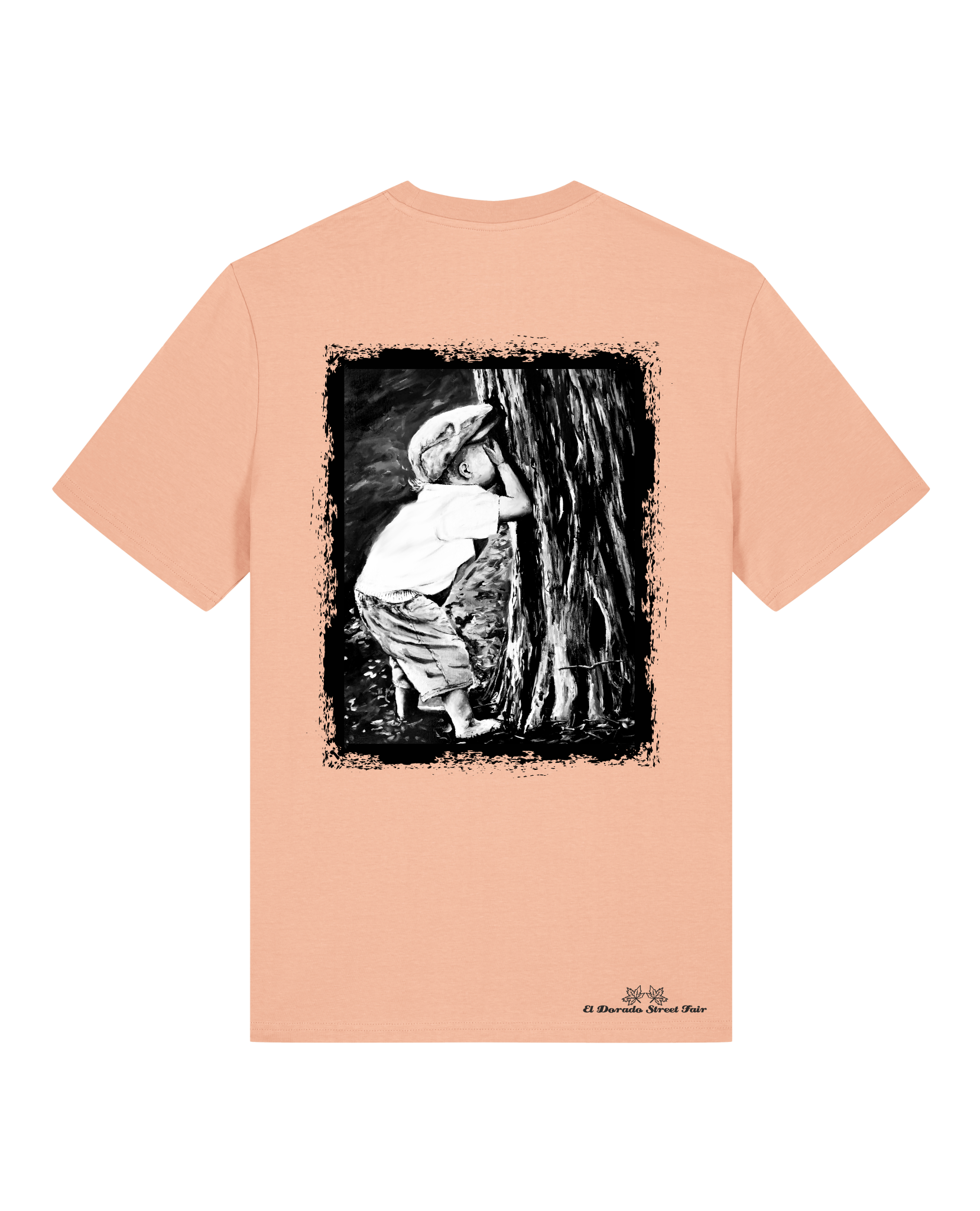 Bio Unisex Medium Fit T-Shirt Verstecken (Backprint)