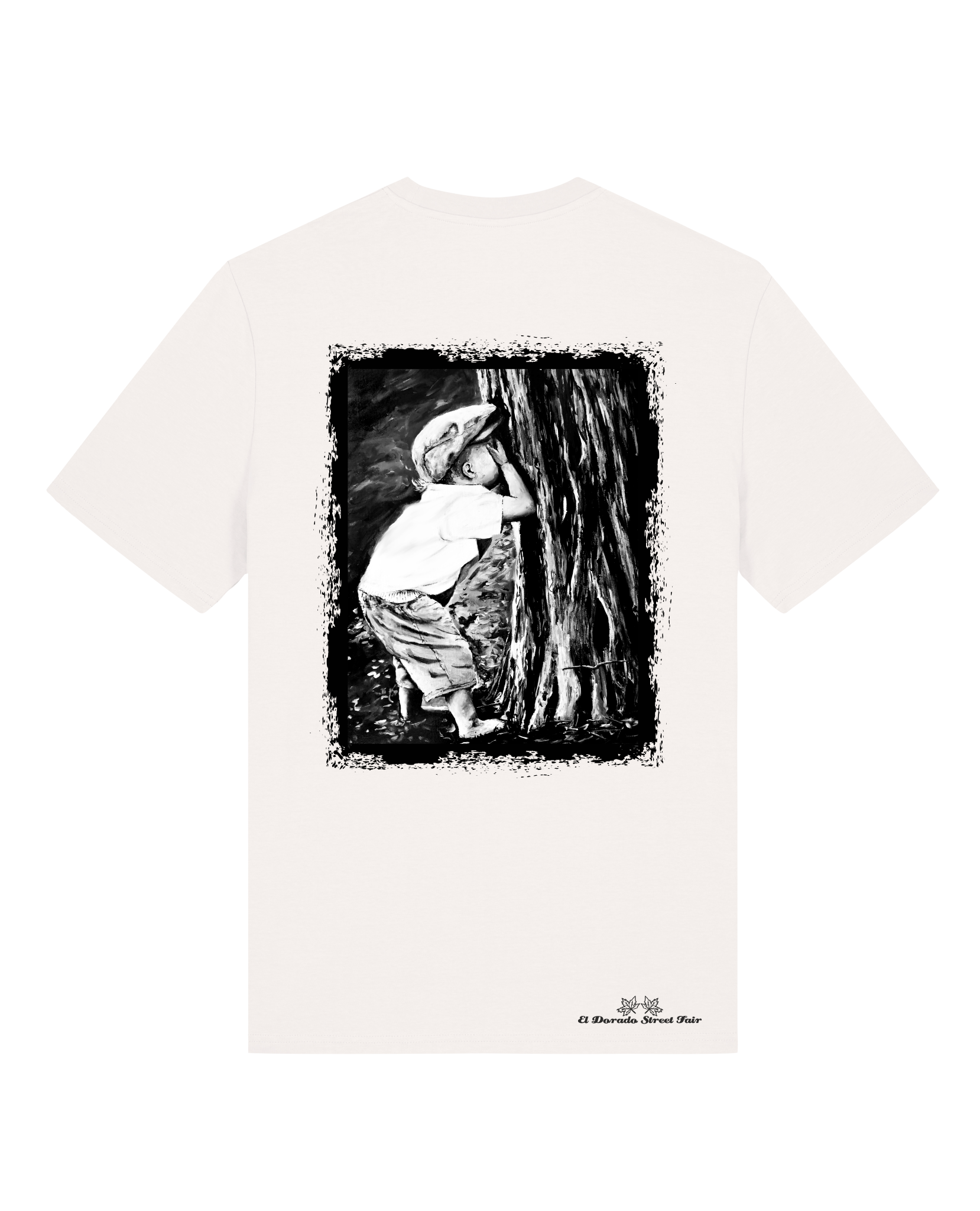 Bio Unisex Medium Fit T-Shirt Verstecken (Backprint)