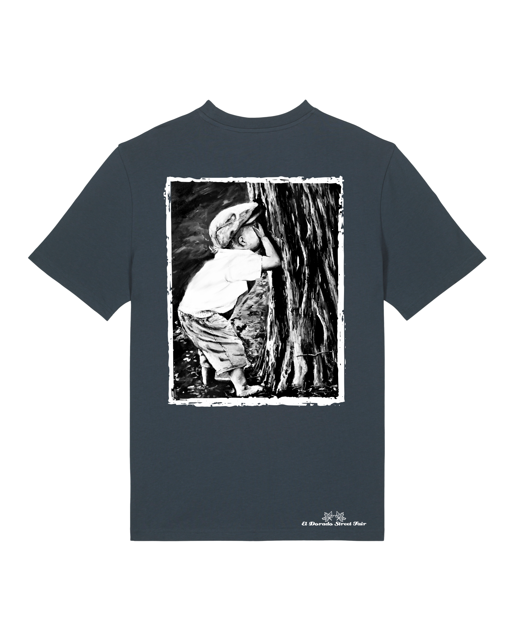 Bio Unisex Medium Fit T-Shirt Verstecken (Backprint)