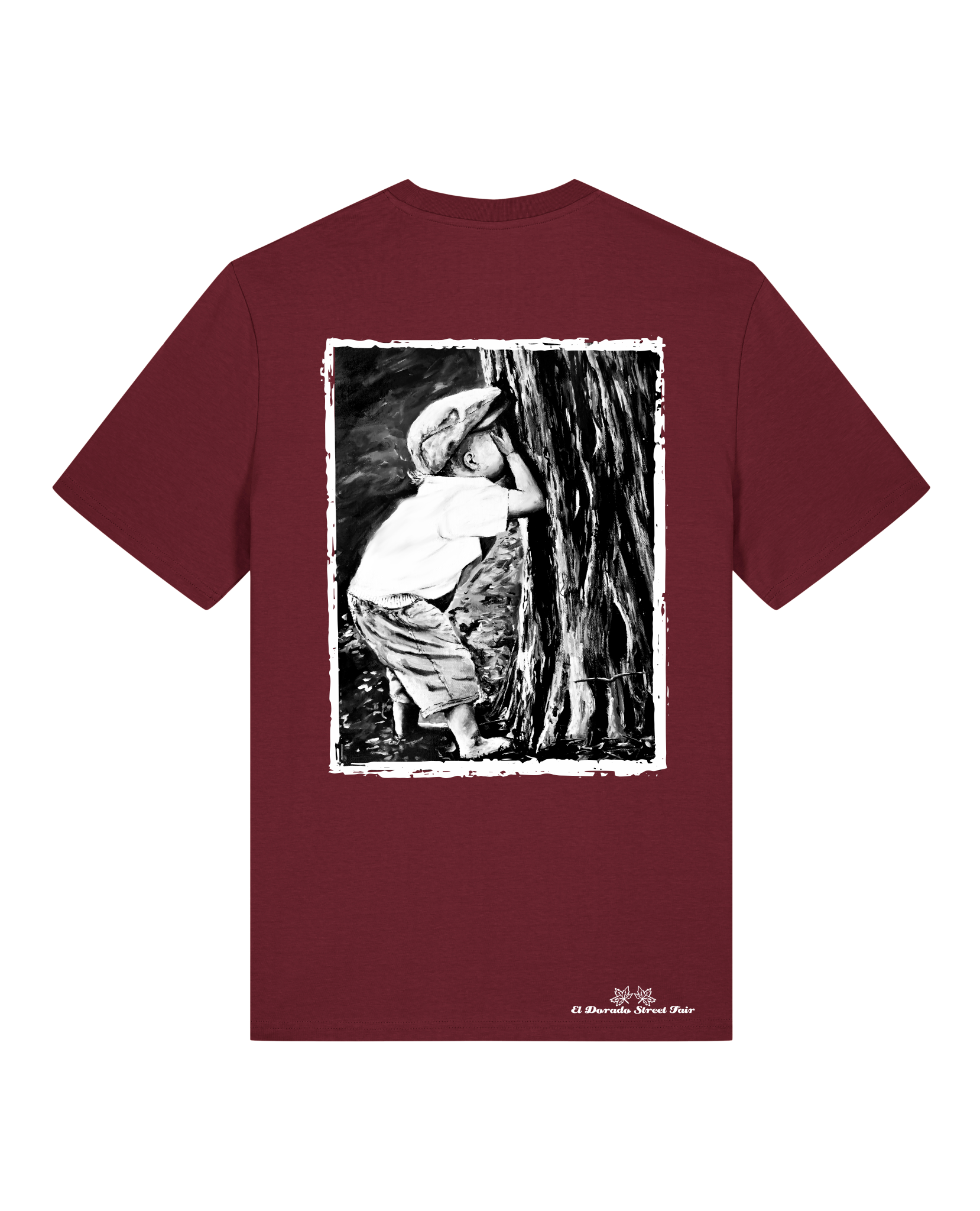 Bio Unisex Medium Fit T-Shirt Verstecken (Backprint)
