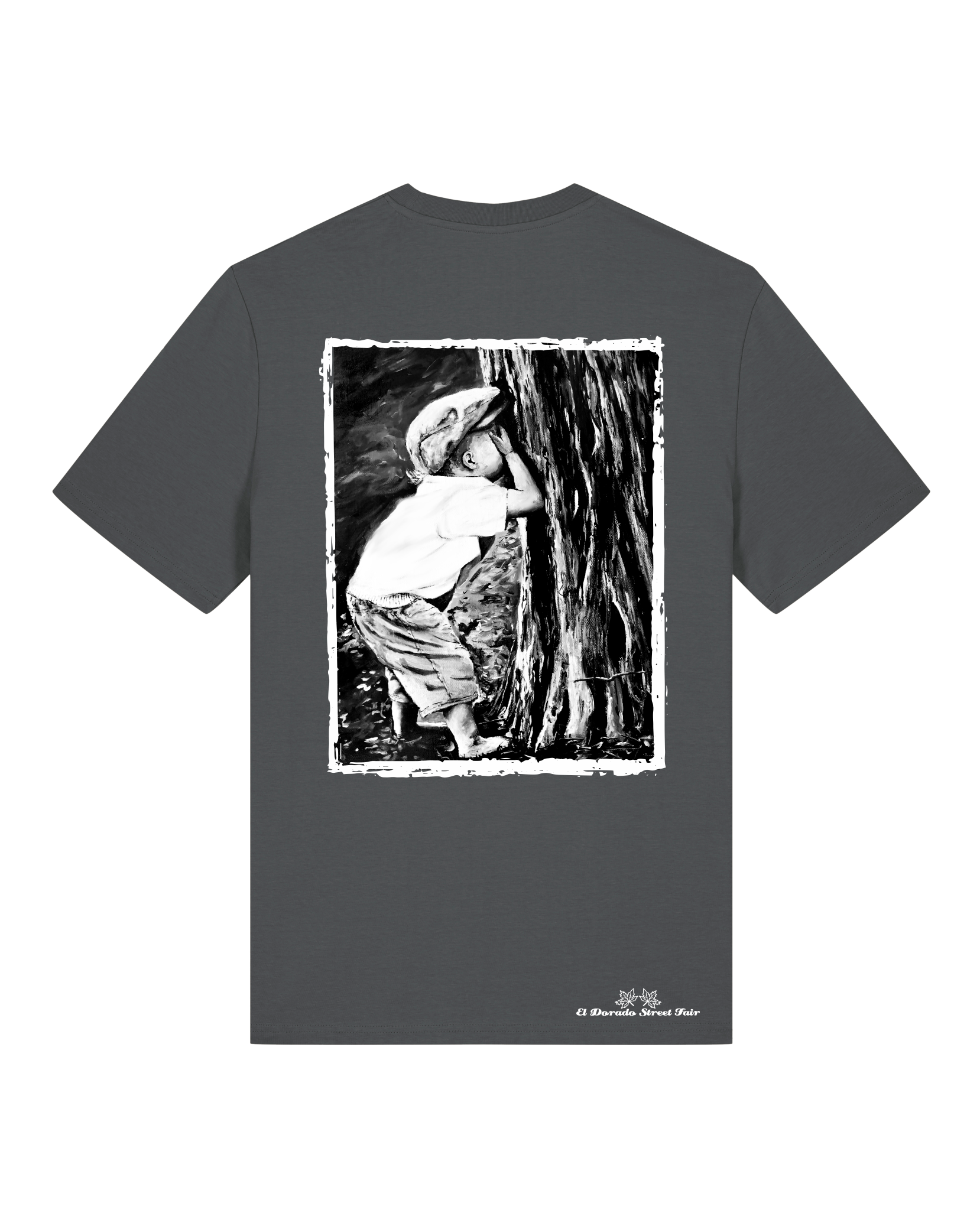 Bio Unisex Medium Fit T-Shirt Verstecken (Backprint)
