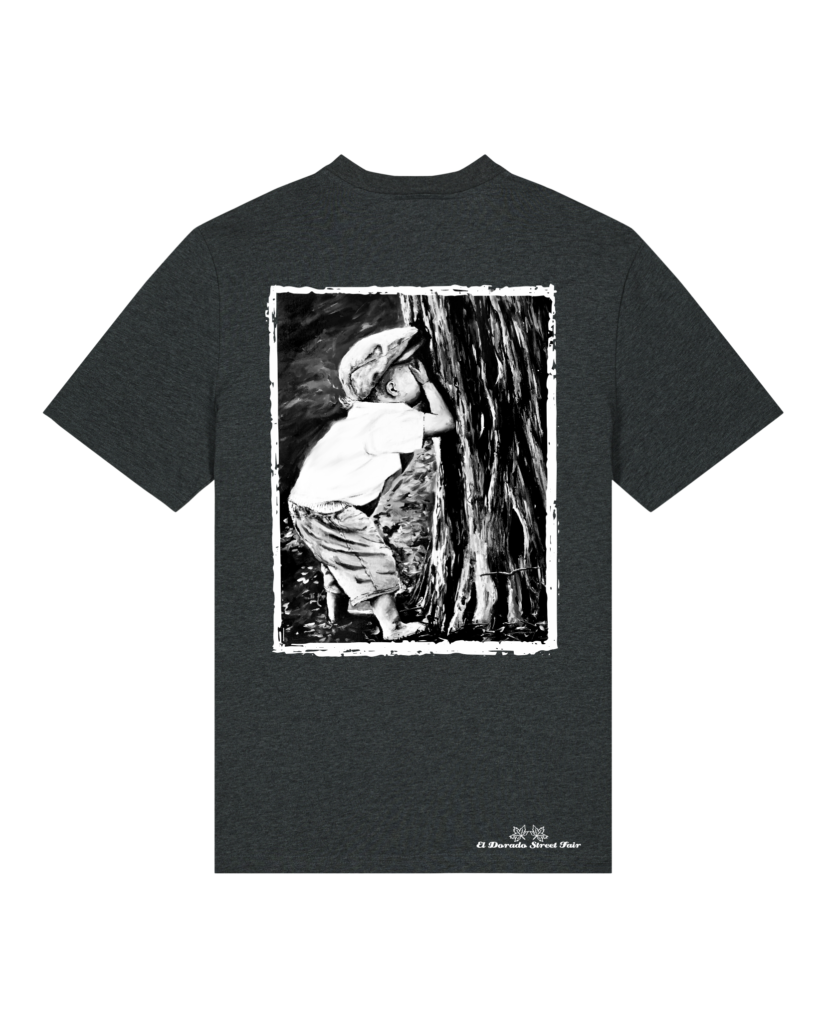 Bio Unisex Medium Fit T-Shirt Verstecken (Backprint)