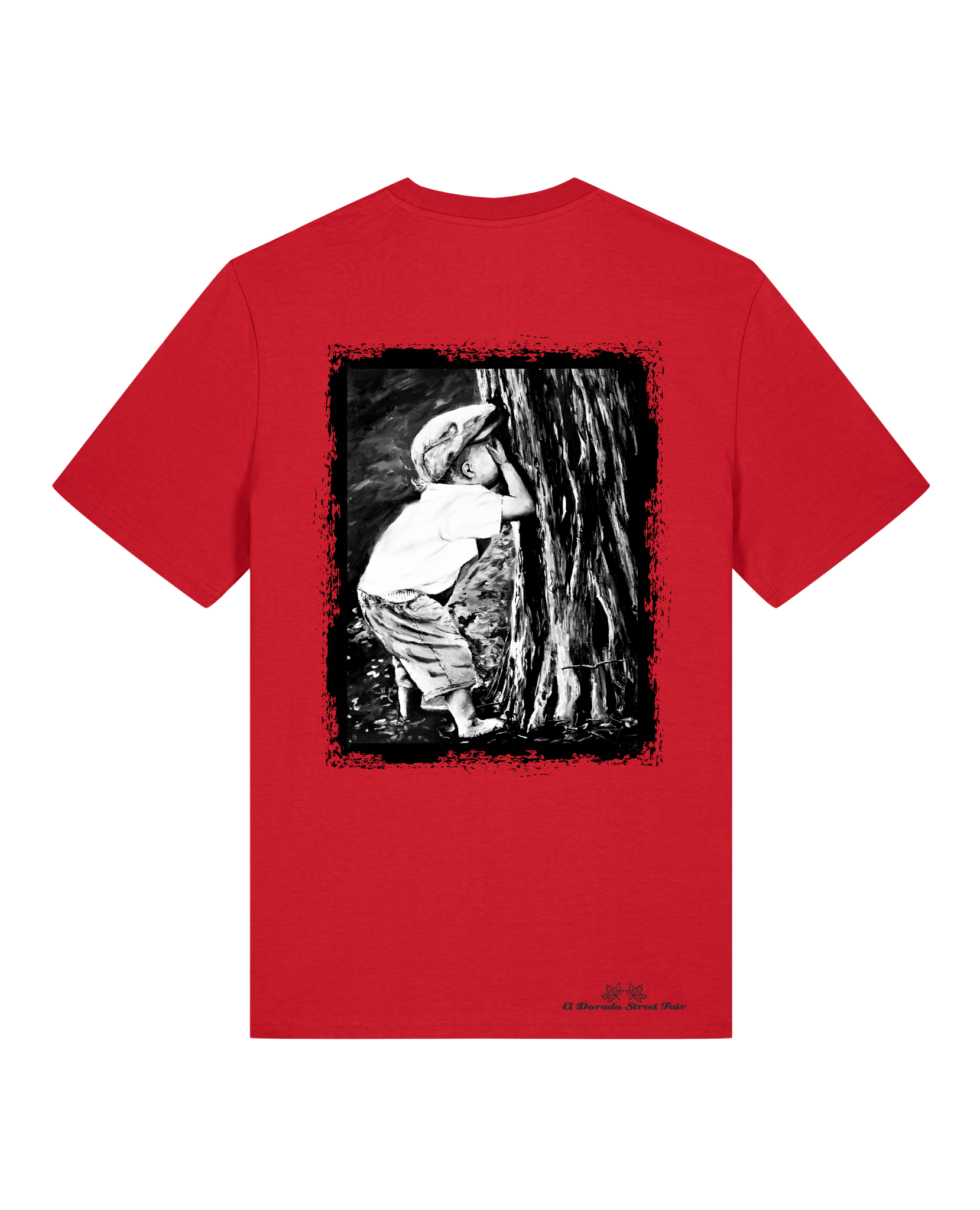 Bio Unisex Medium Fit T-Shirt Verstecken (Backprint)