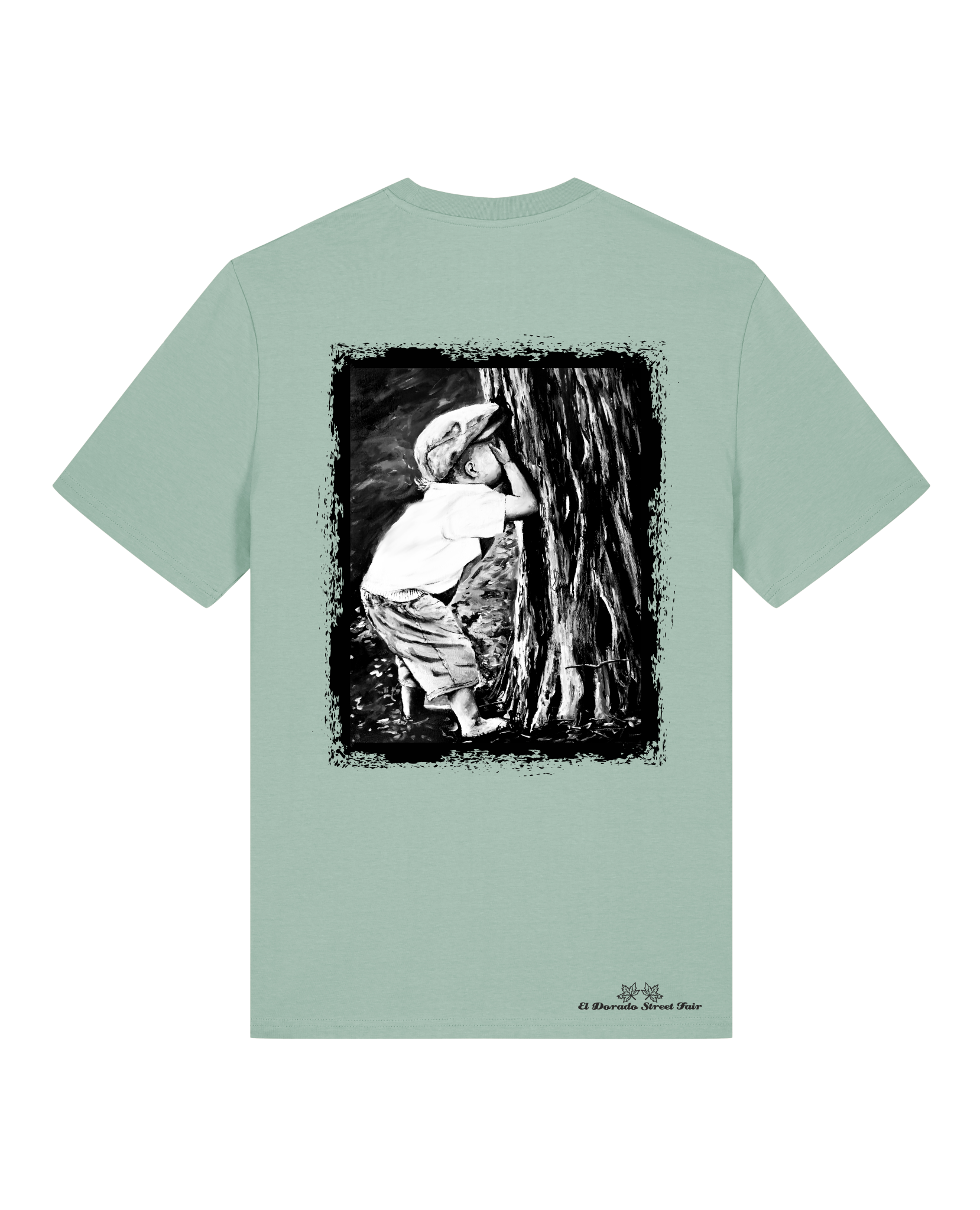 Bio Unisex Medium Fit T-Shirt Verstecken (Backprint)