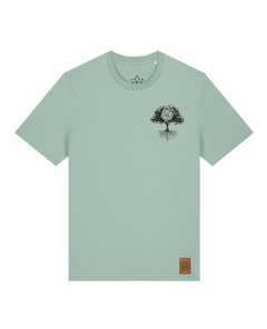bio-unisex-medium fit-tshirt-verstecken (backprint)-sttu169-eukalyptus-front