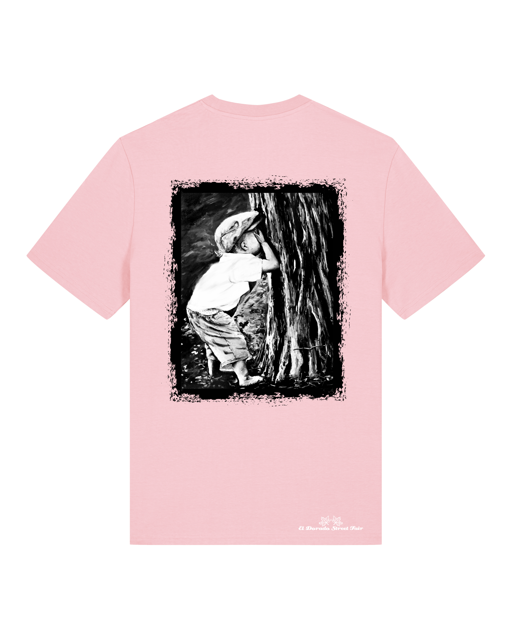 Bio Unisex Medium Fit T-Shirt Verstecken (Backprint)