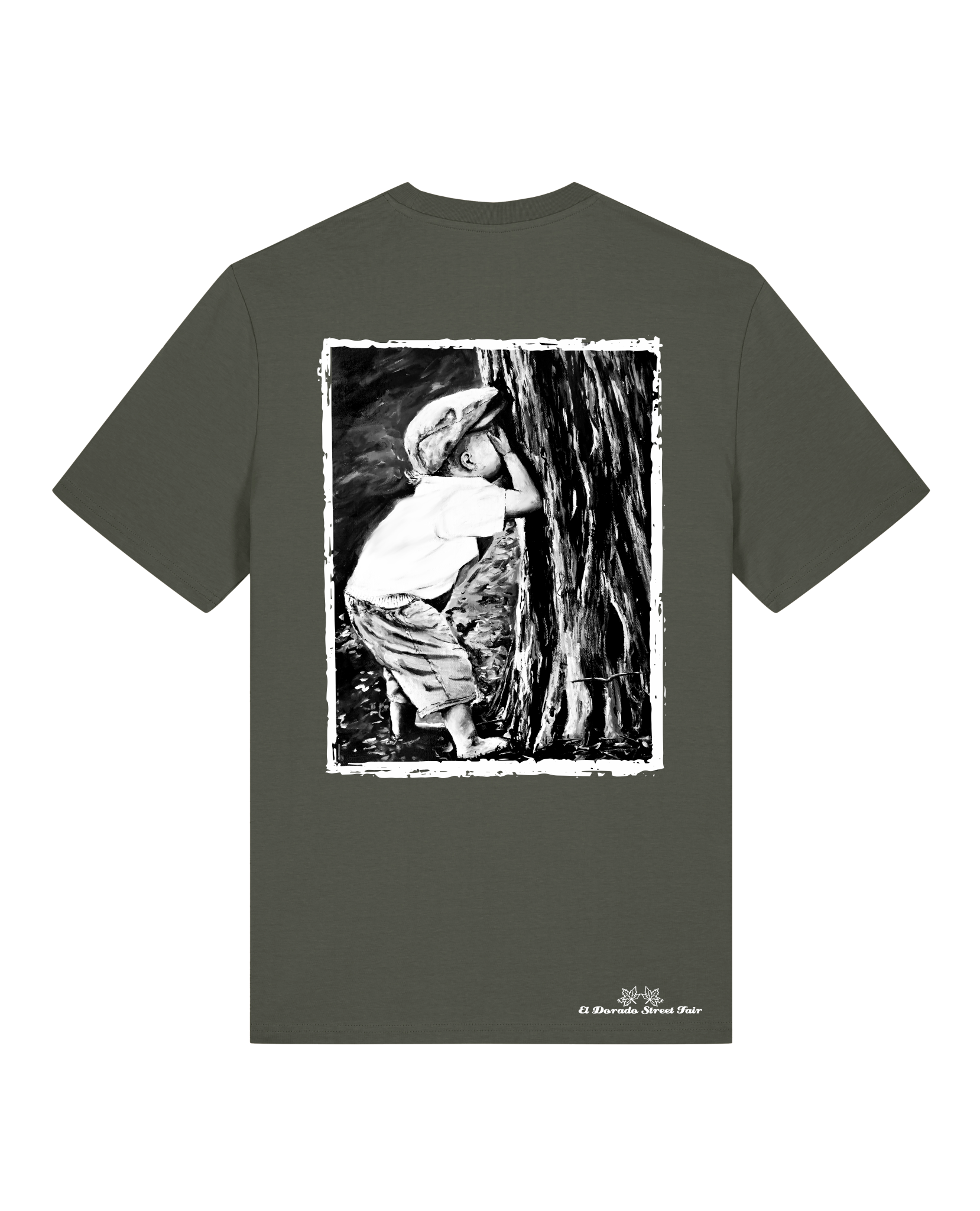 Bio Unisex Medium Fit T-Shirt Verstecken (Backprint)