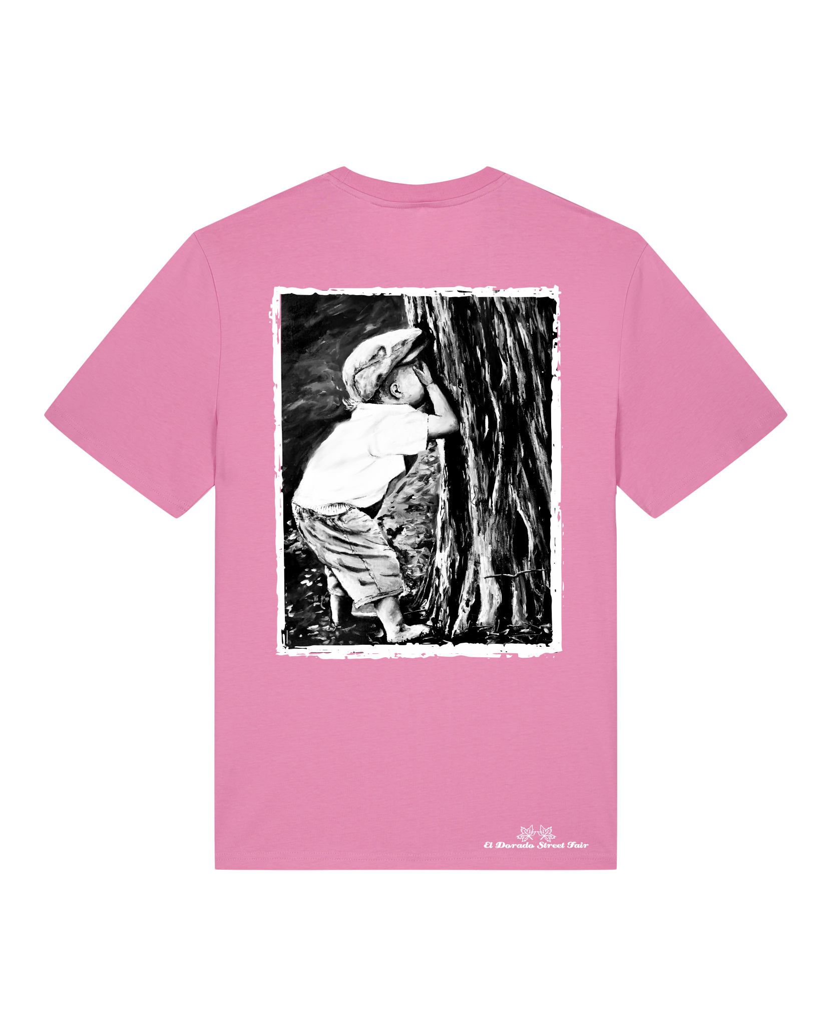 Bio Unisex Medium Fit T-Shirt Verstecken (Backprint)