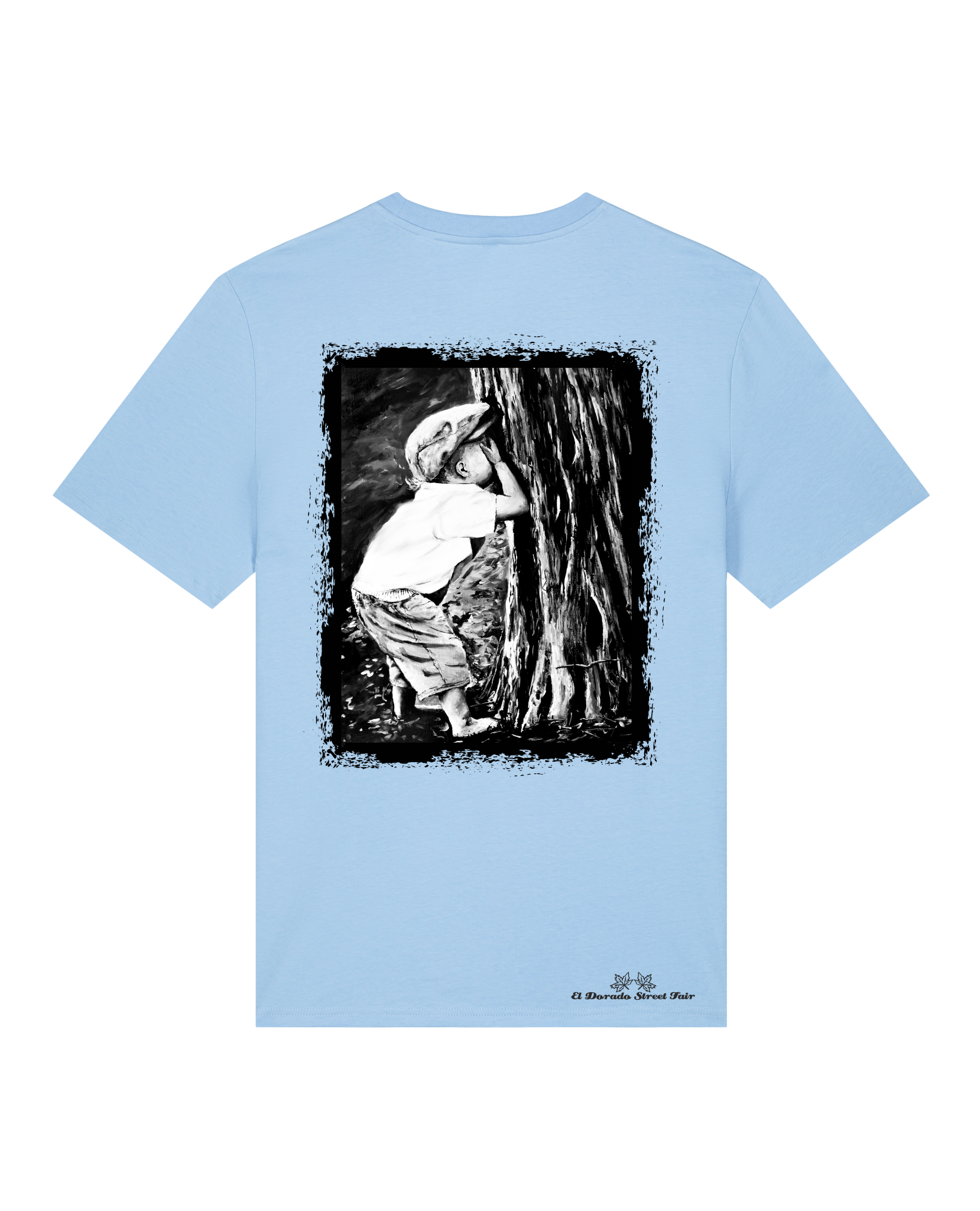 Bio Unisex Medium Fit T-Shirt Verstecken (Backprint)