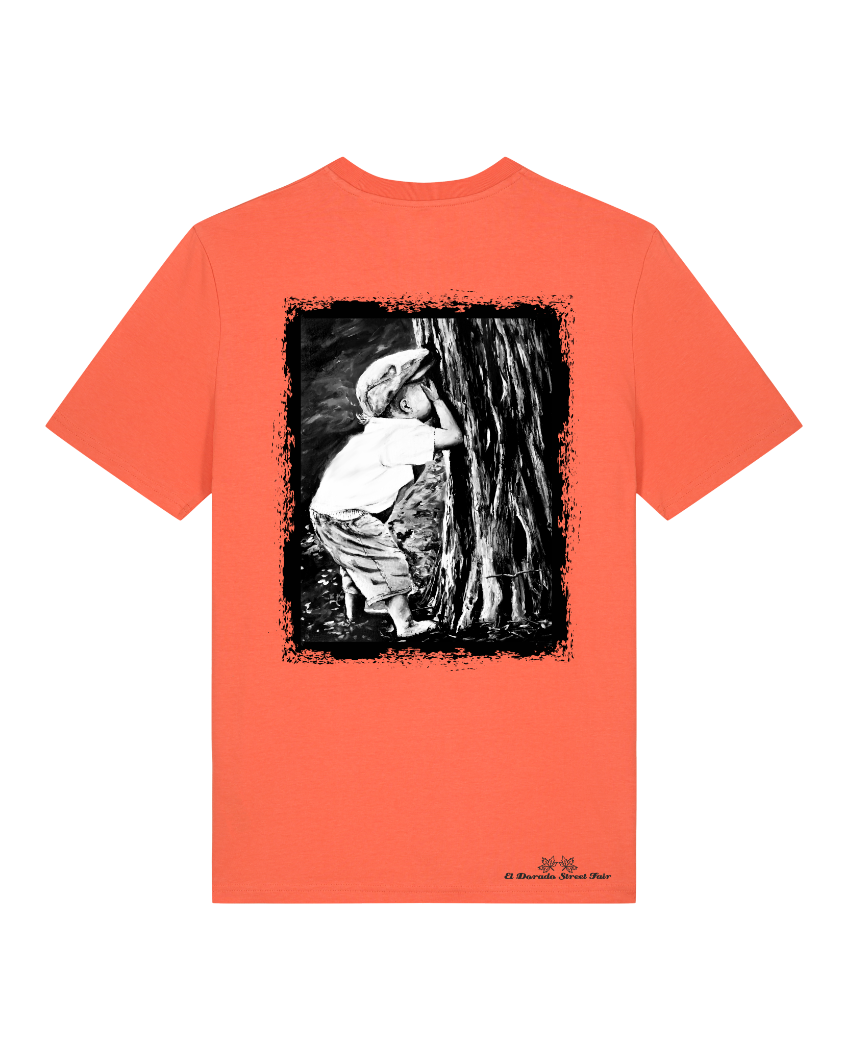 Bio Unisex Medium Fit T-Shirt Verstecken (Backprint)