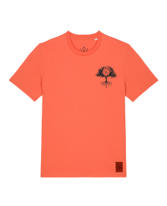 bio-unisex-medium fit-tshirt-verstecken (backprint)-sttu169-mandarine-front