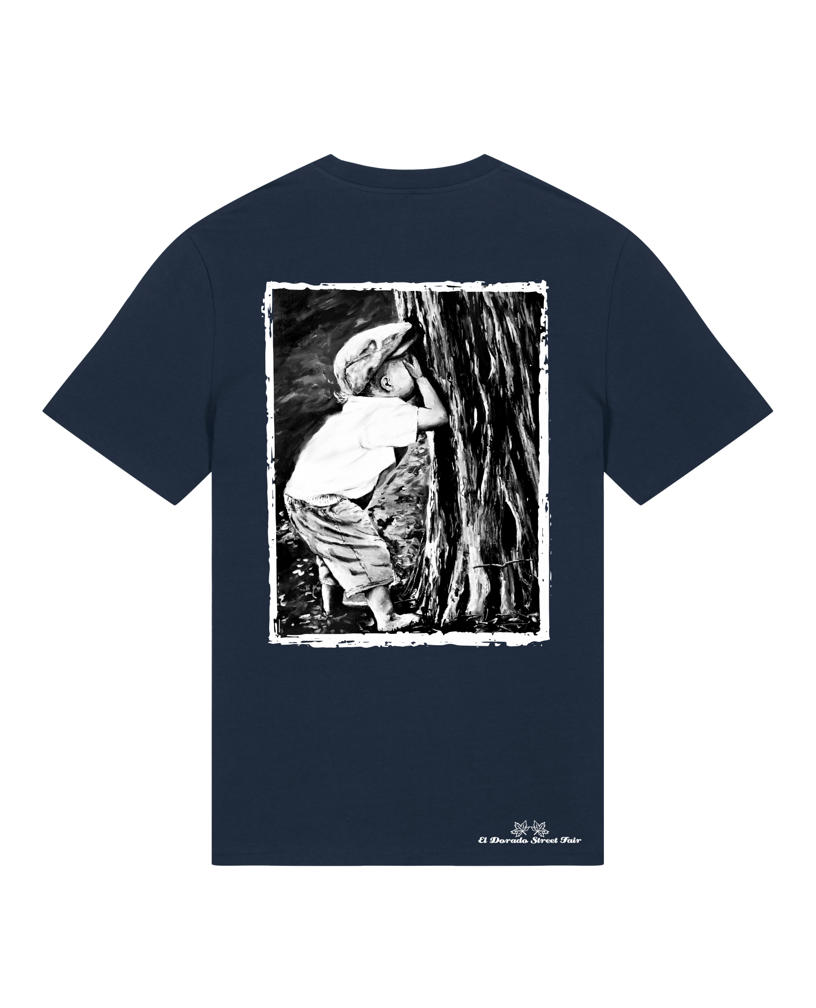 Bio Unisex Medium Fit T-Shirt Verstecken (Backprint)