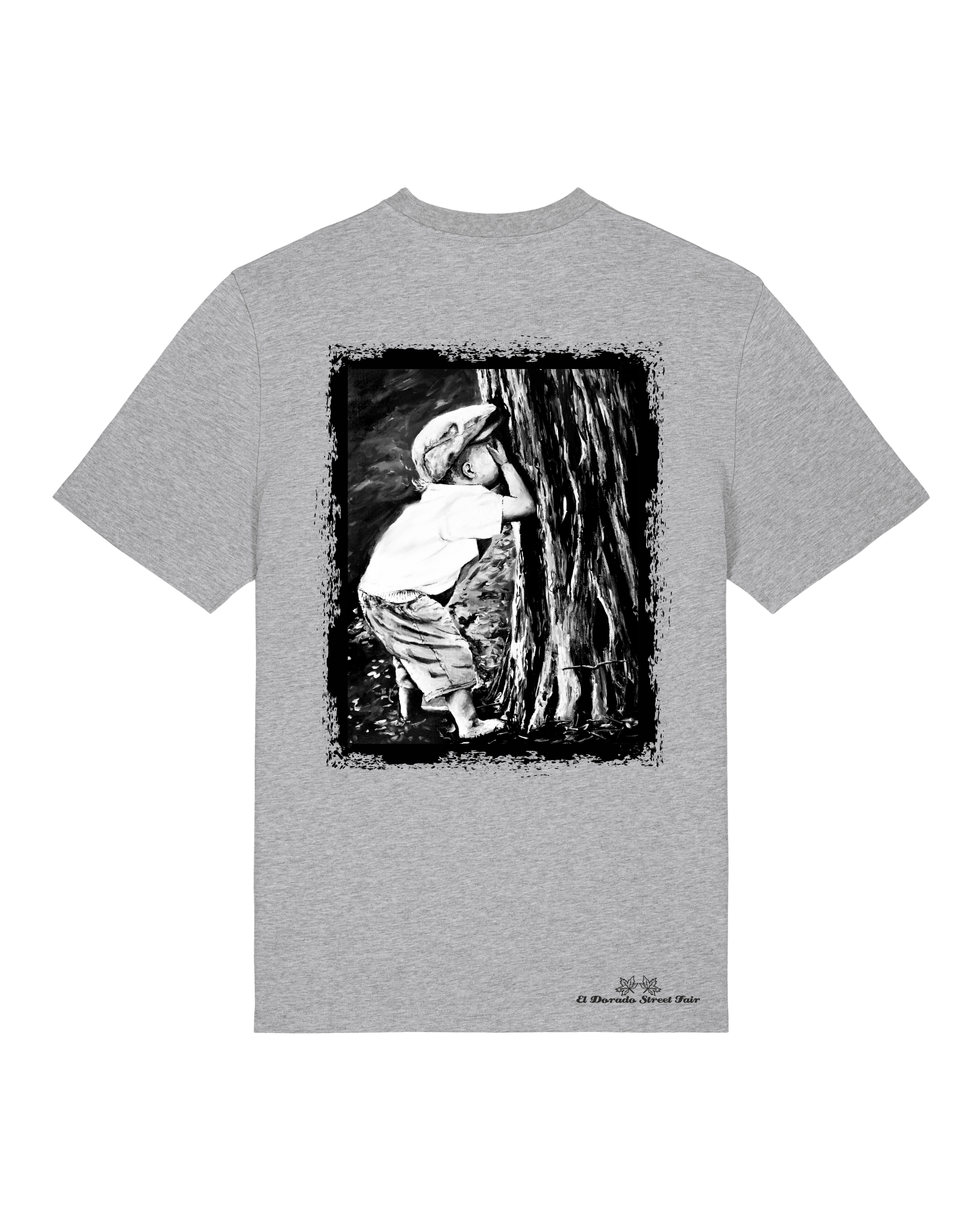 Bio Unisex Medium Fit T-Shirt Verstecken (Backprint)