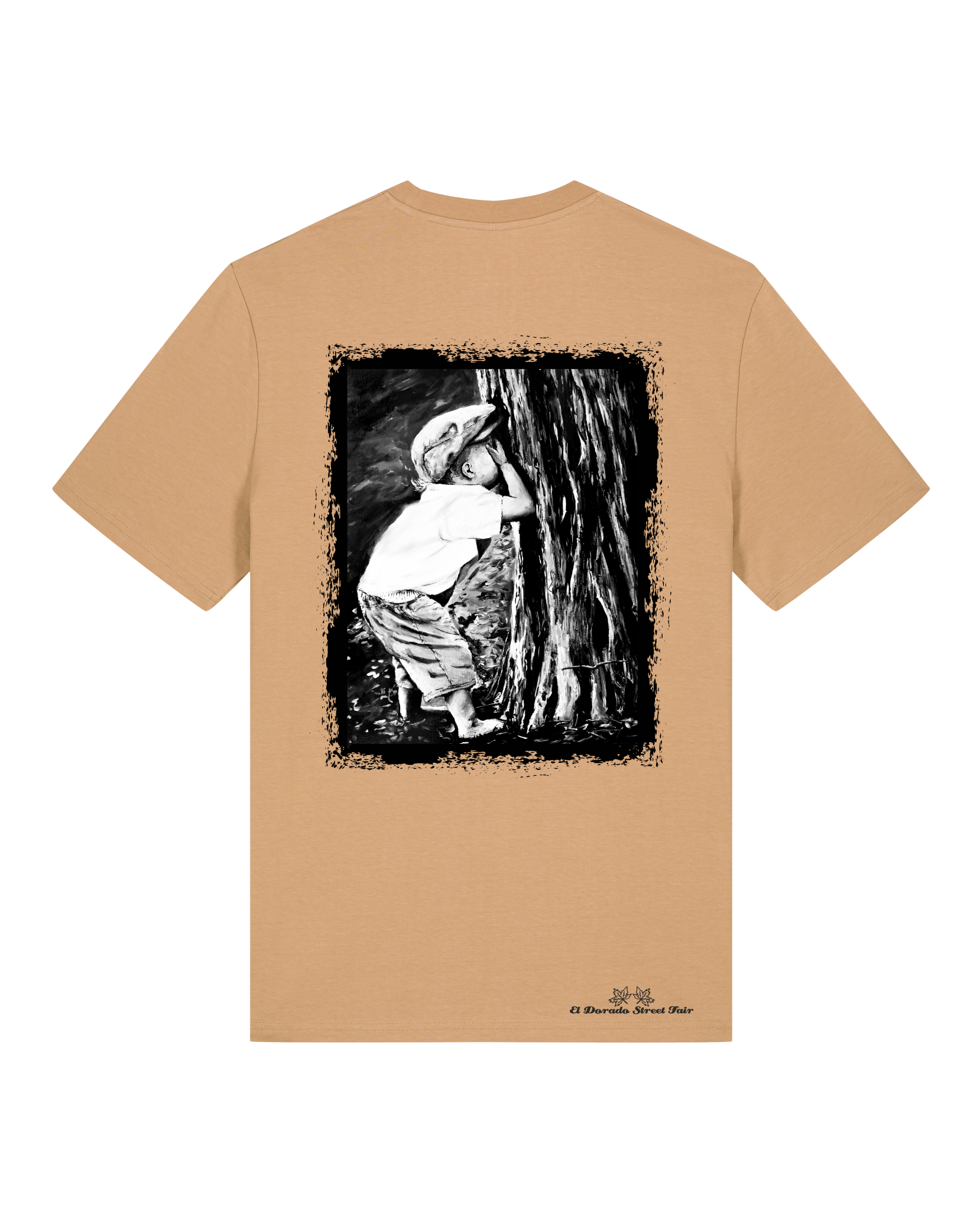 Bio Unisex Medium Fit T-Shirt Verstecken (Backprint)