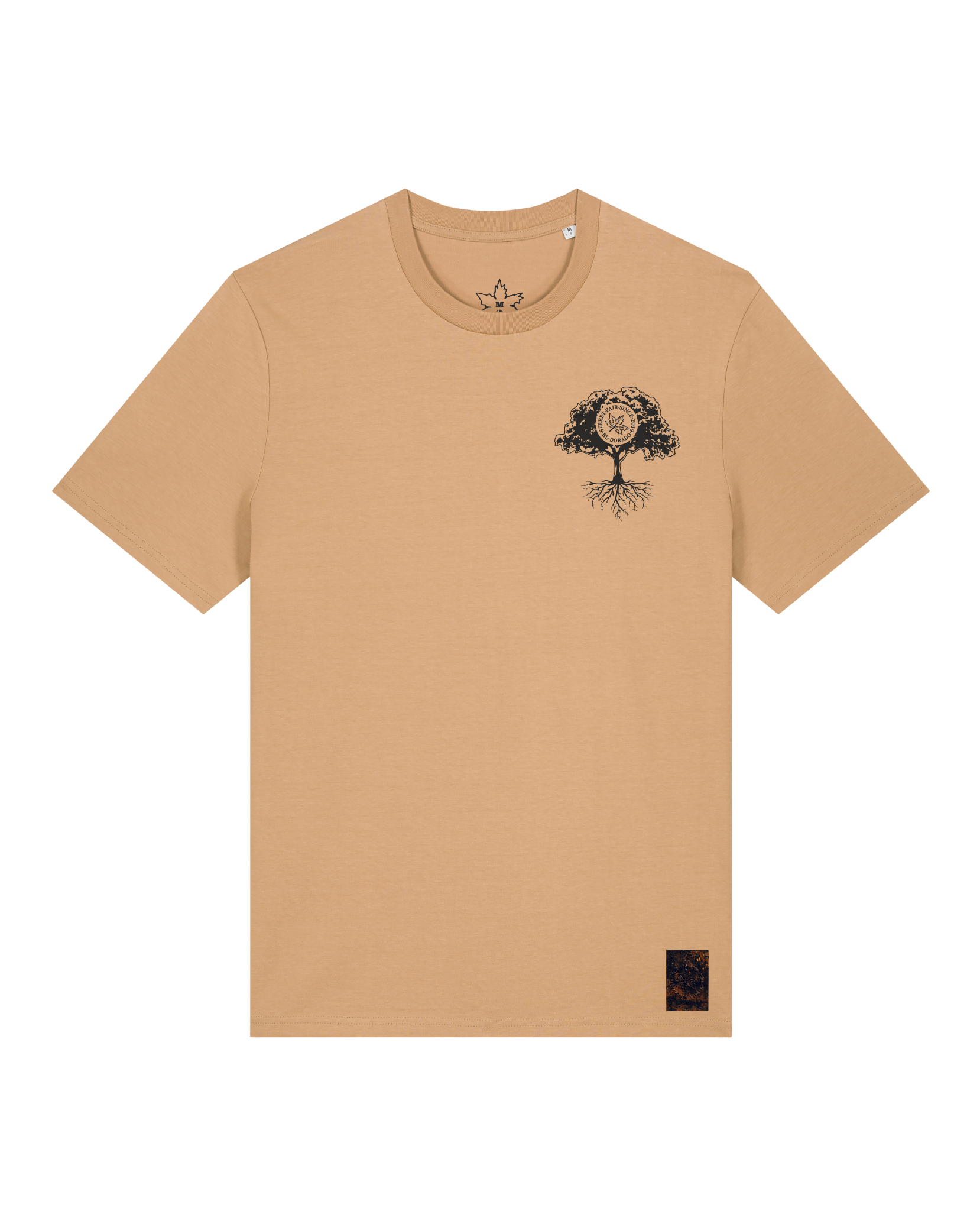 bio-unisex-medium fit-tshirt-verstecken (backprint)-sttu169-meersand-front