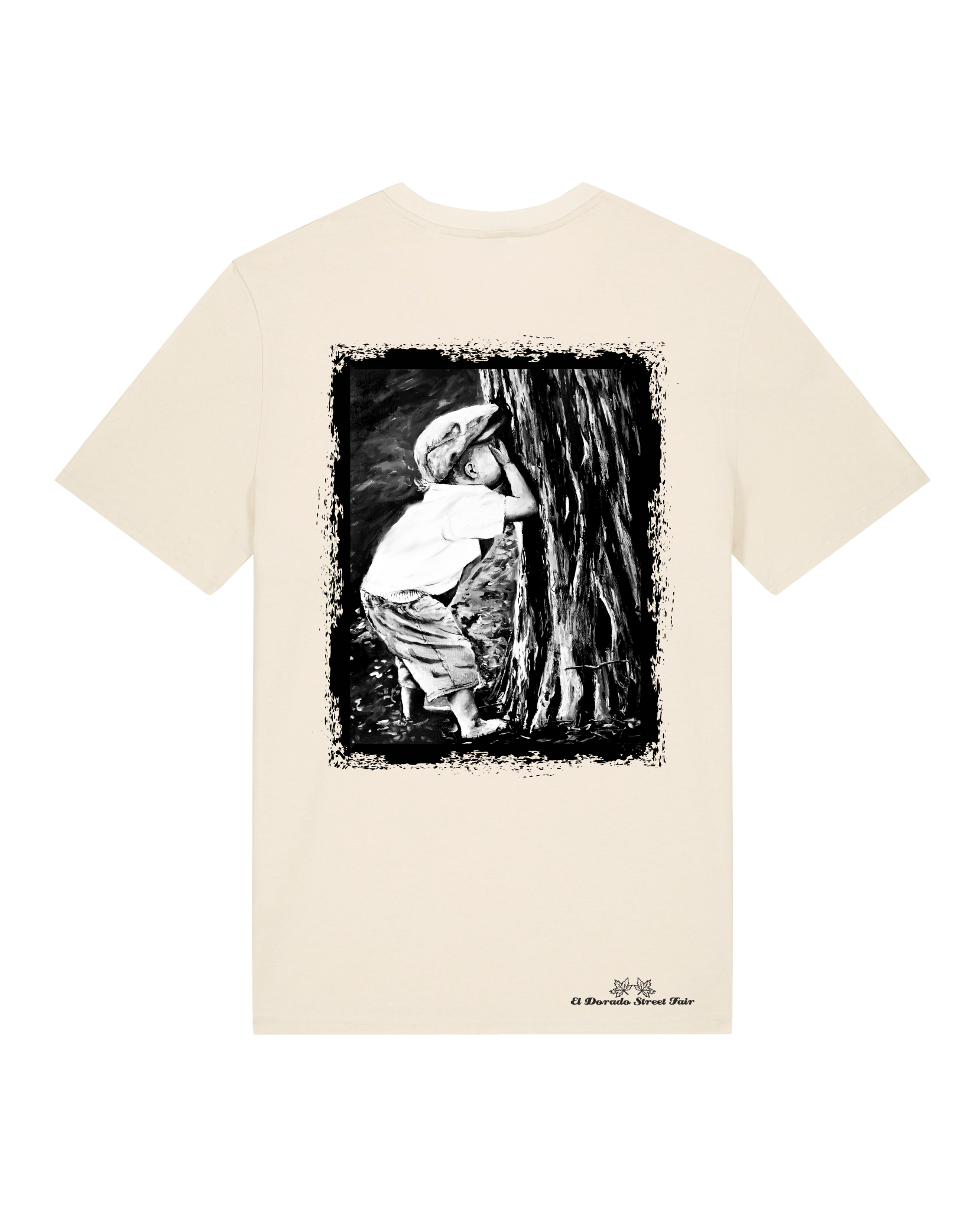 Bio Unisex Medium Fit T-Shirt Verstecken (Backprint)