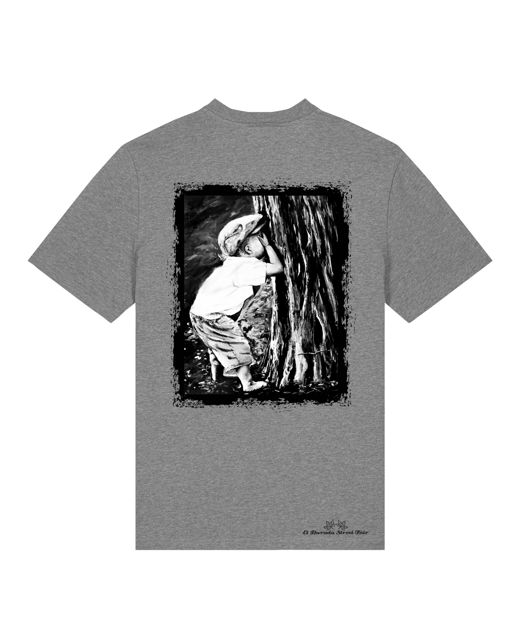 Bio Unisex Medium Fit T-Shirt Verstecken (Backprint)