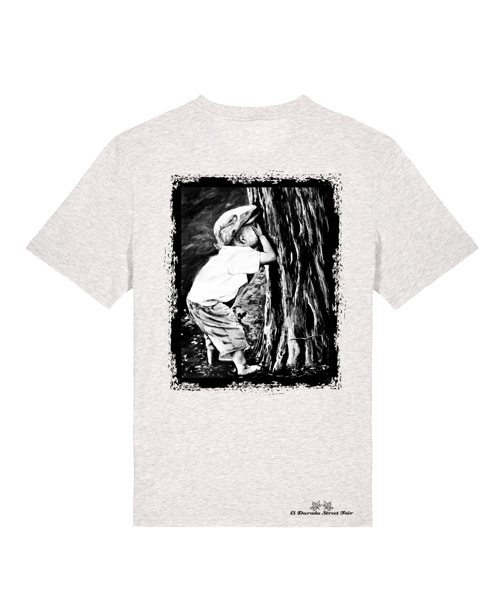 Bio Unisex Medium Fit T-Shirt Verstecken (Backprint)