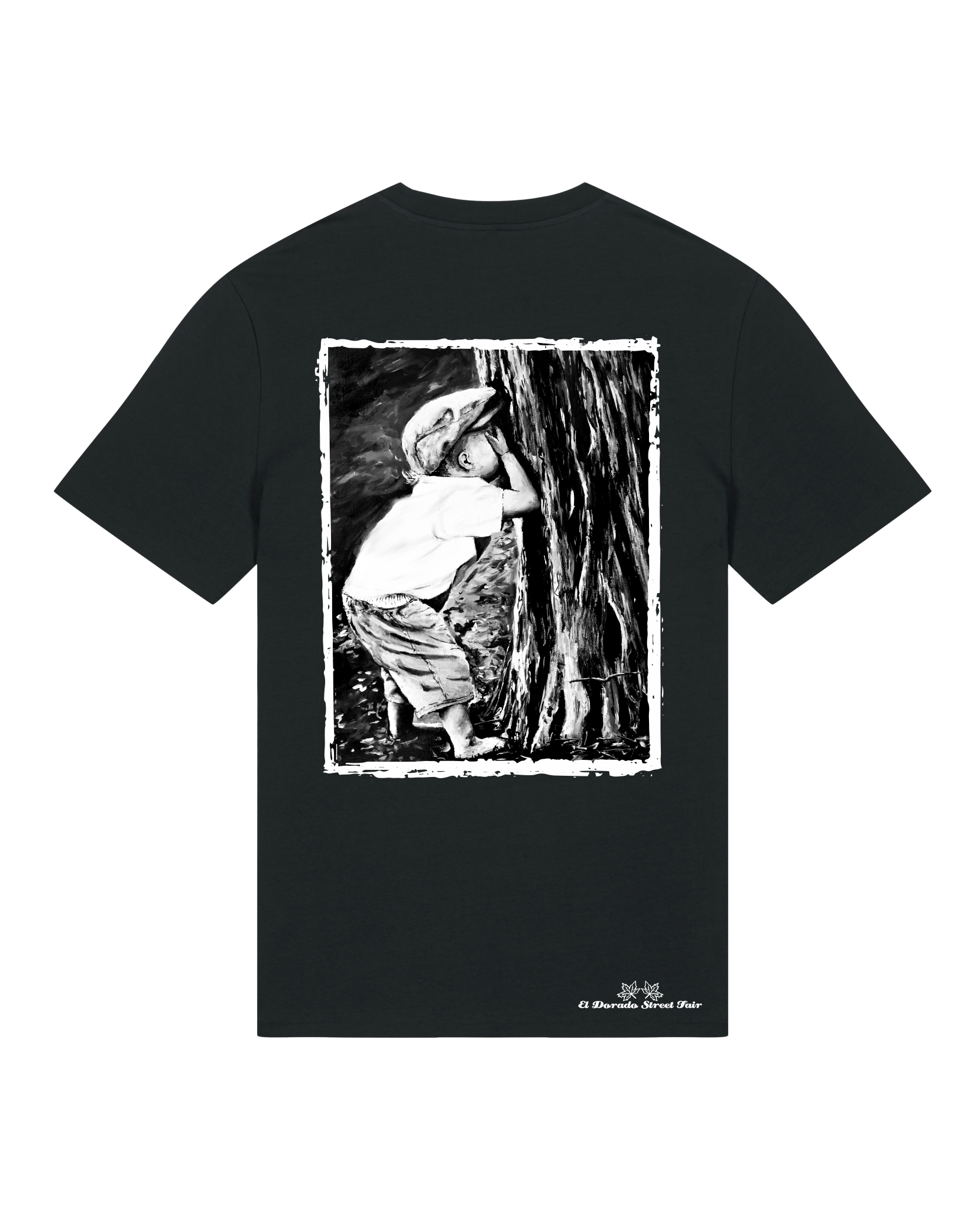 Bio Unisex Medium Fit T-Shirt Verstecken (Backprint)