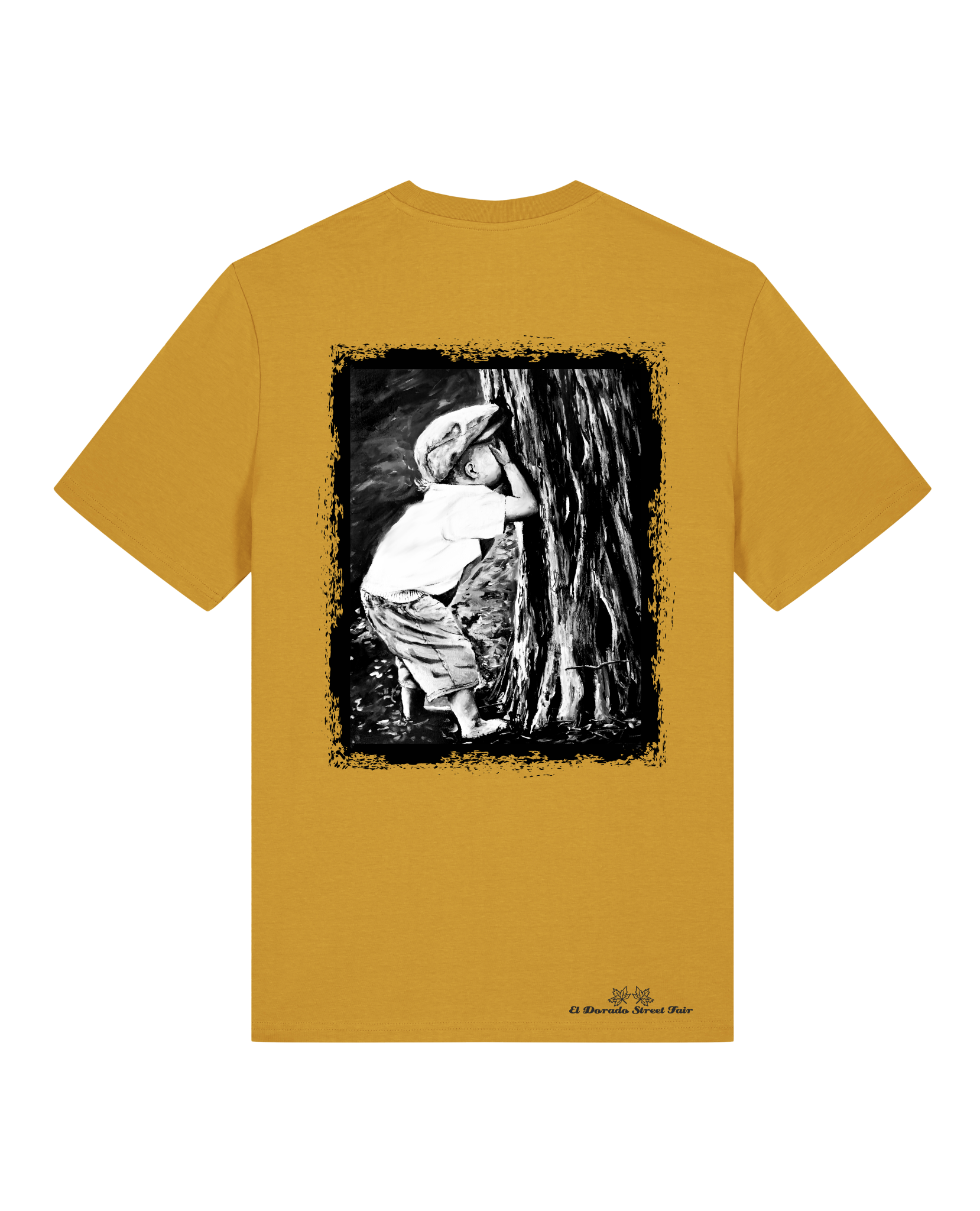 Bio Unisex Medium Fit T-Shirt Verstecken (Backprint)