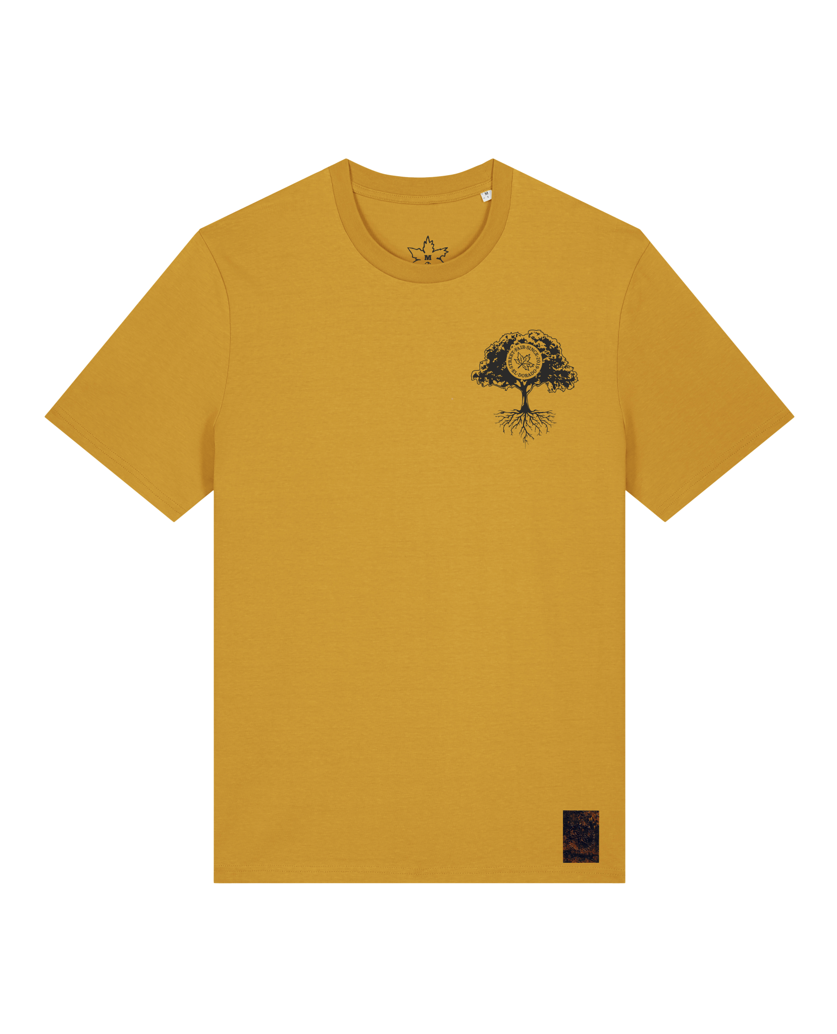 bio-unisex-medium fit-tshirt-verstecken (backprint)-sttu169-senf-front